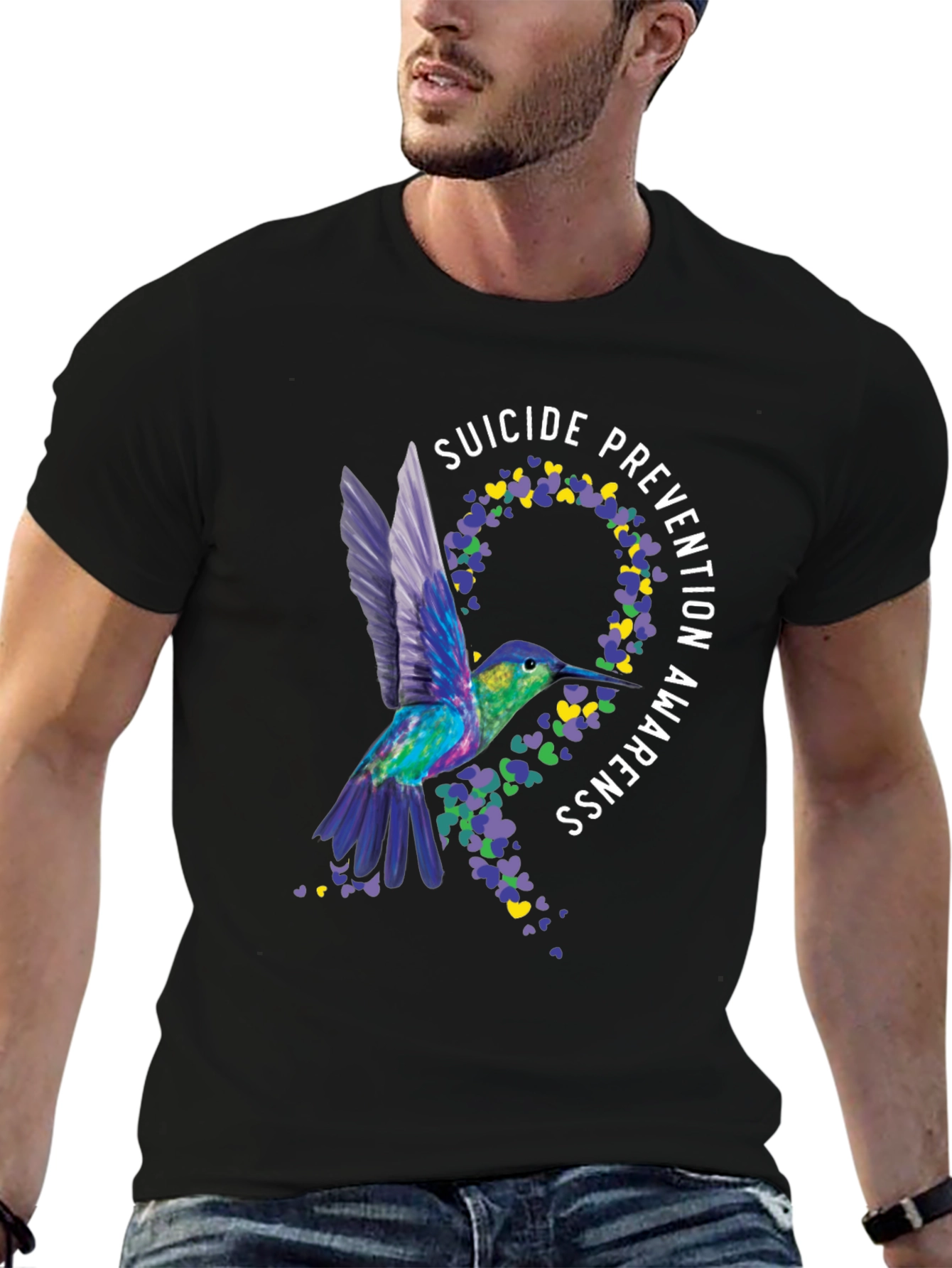 Suicide Prevention Hummingbird Graphic Tee