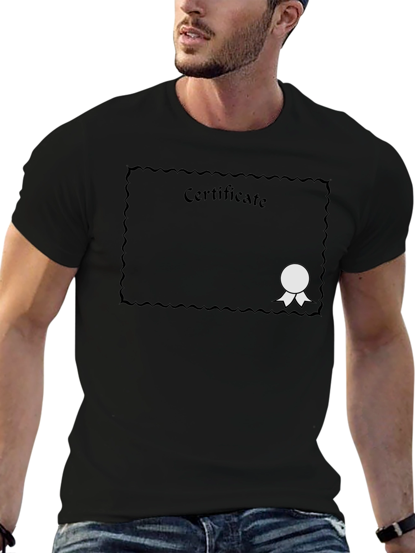 Certificate Black Graphic Tee