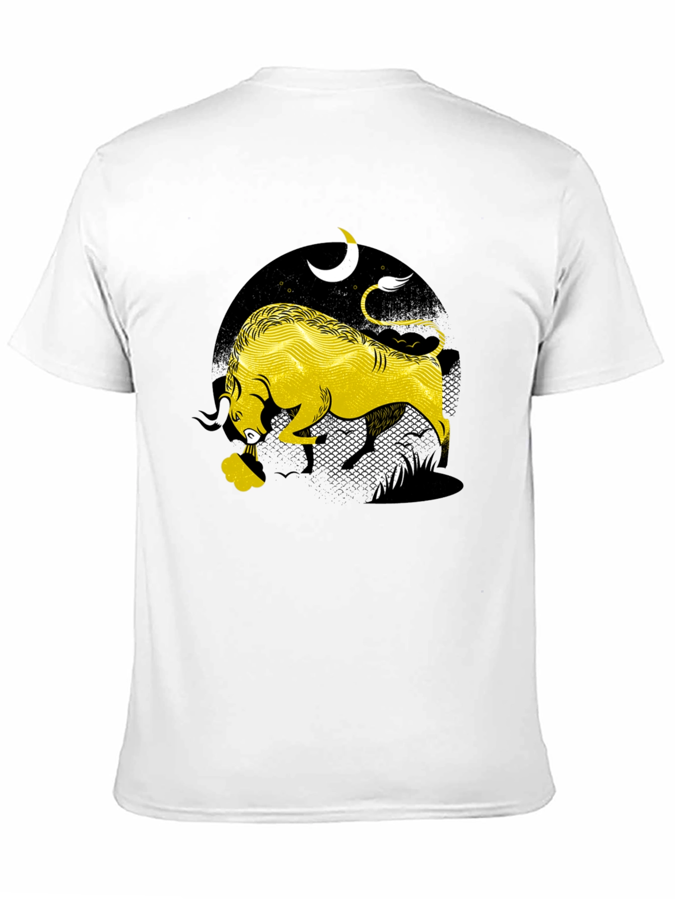 Taurus Zodiac Graphic Tee - Black Cotton Blend
