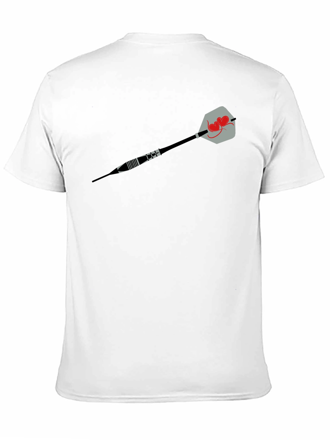 Heart Dart Graphic Tee - Black Cotton Comfort