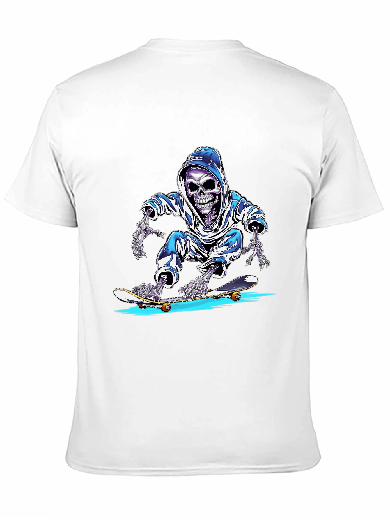 Skateboarding Skeleton Graphic T-Shirt