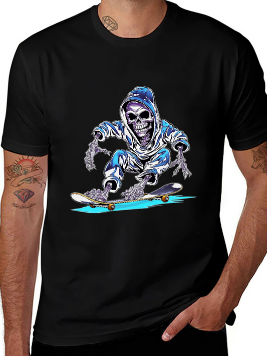 Skateboarding Skeleton Graphic T-Shirt