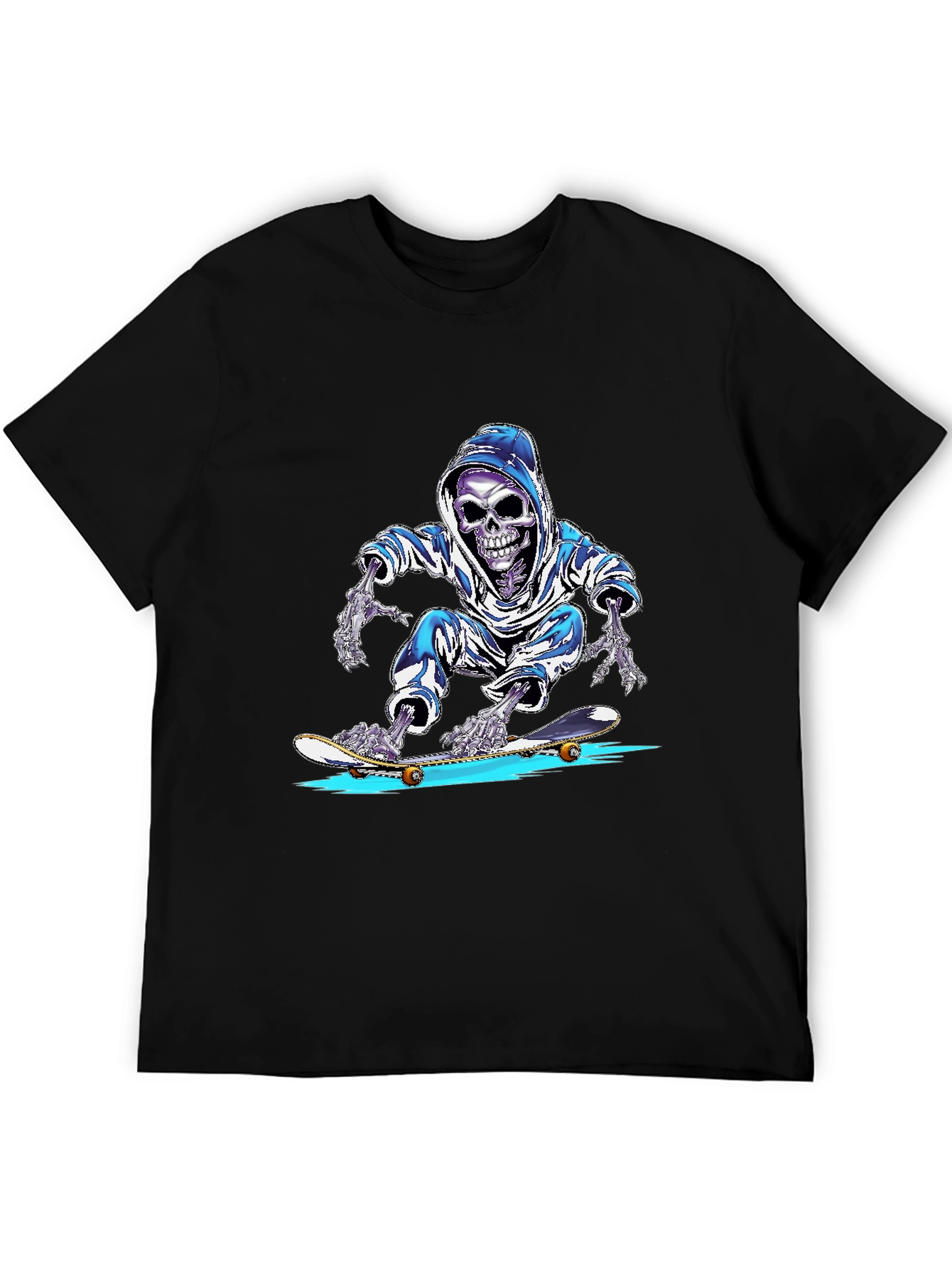 Skateboarding Skeleton Graphic T-Shirt
