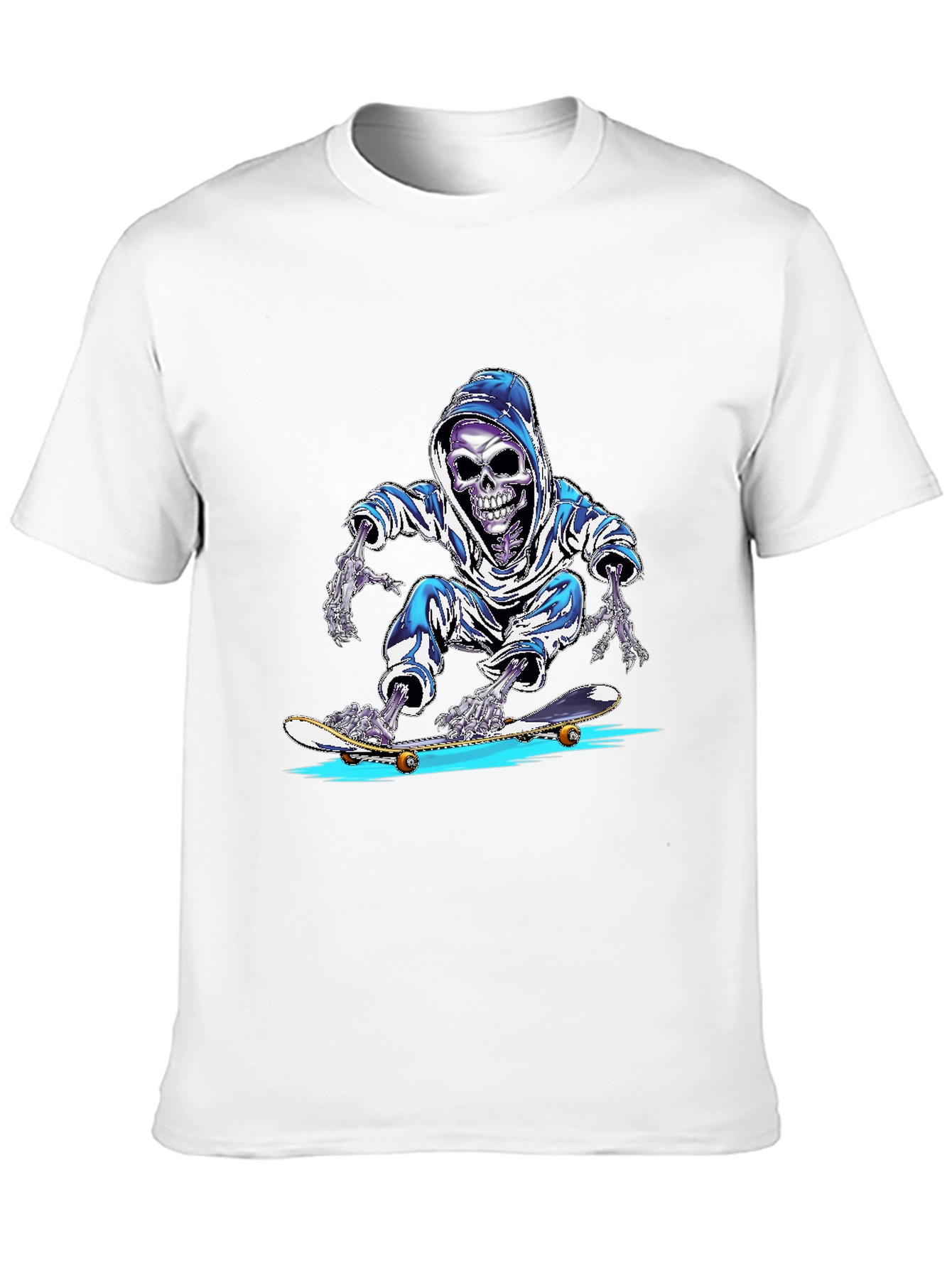 Skateboarding Skeleton Graphic T-Shirt