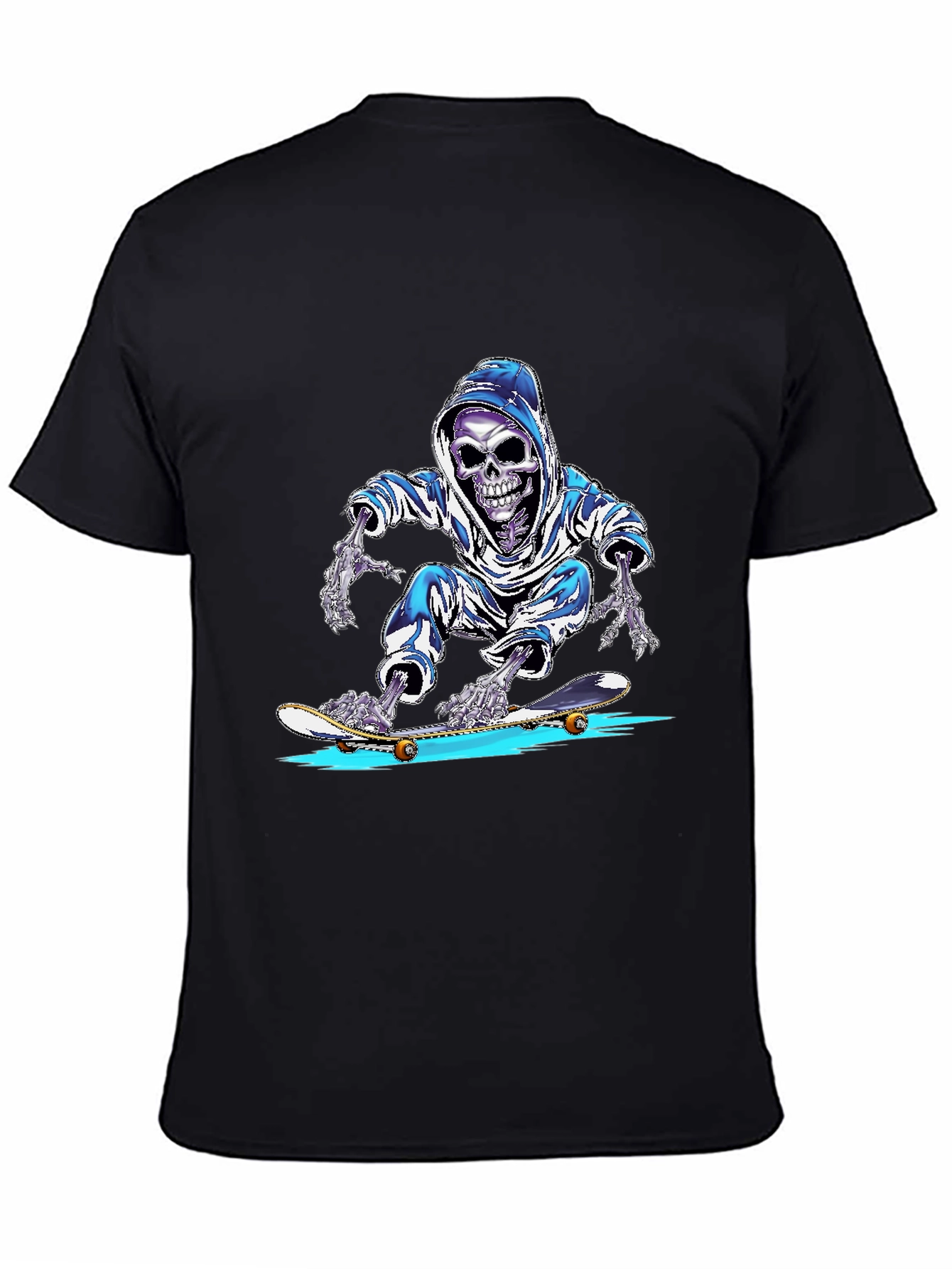 Skateboarding Skeleton Graphic T-Shirt