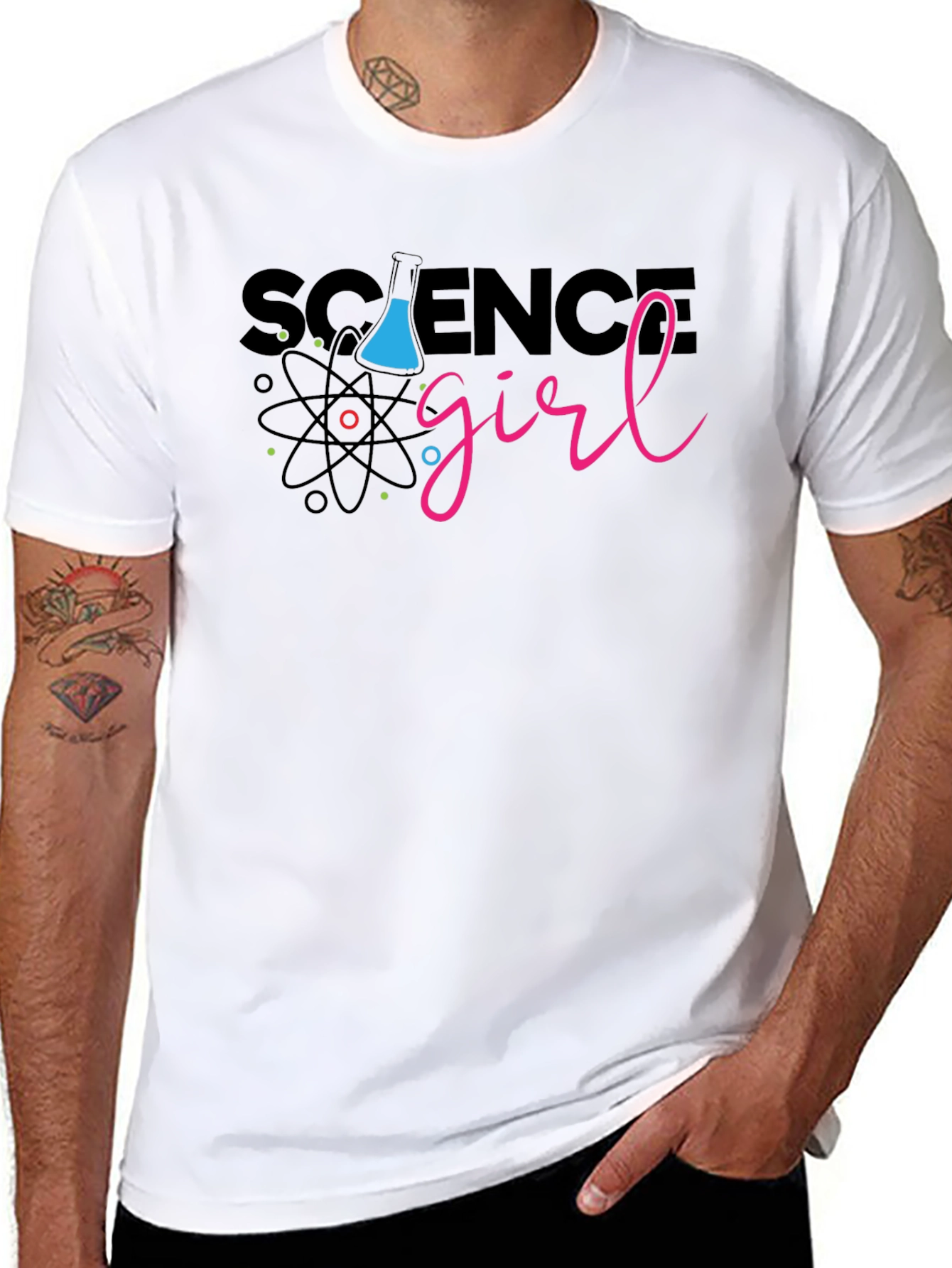Science Girl T-Shirt - Black Cotton Tee