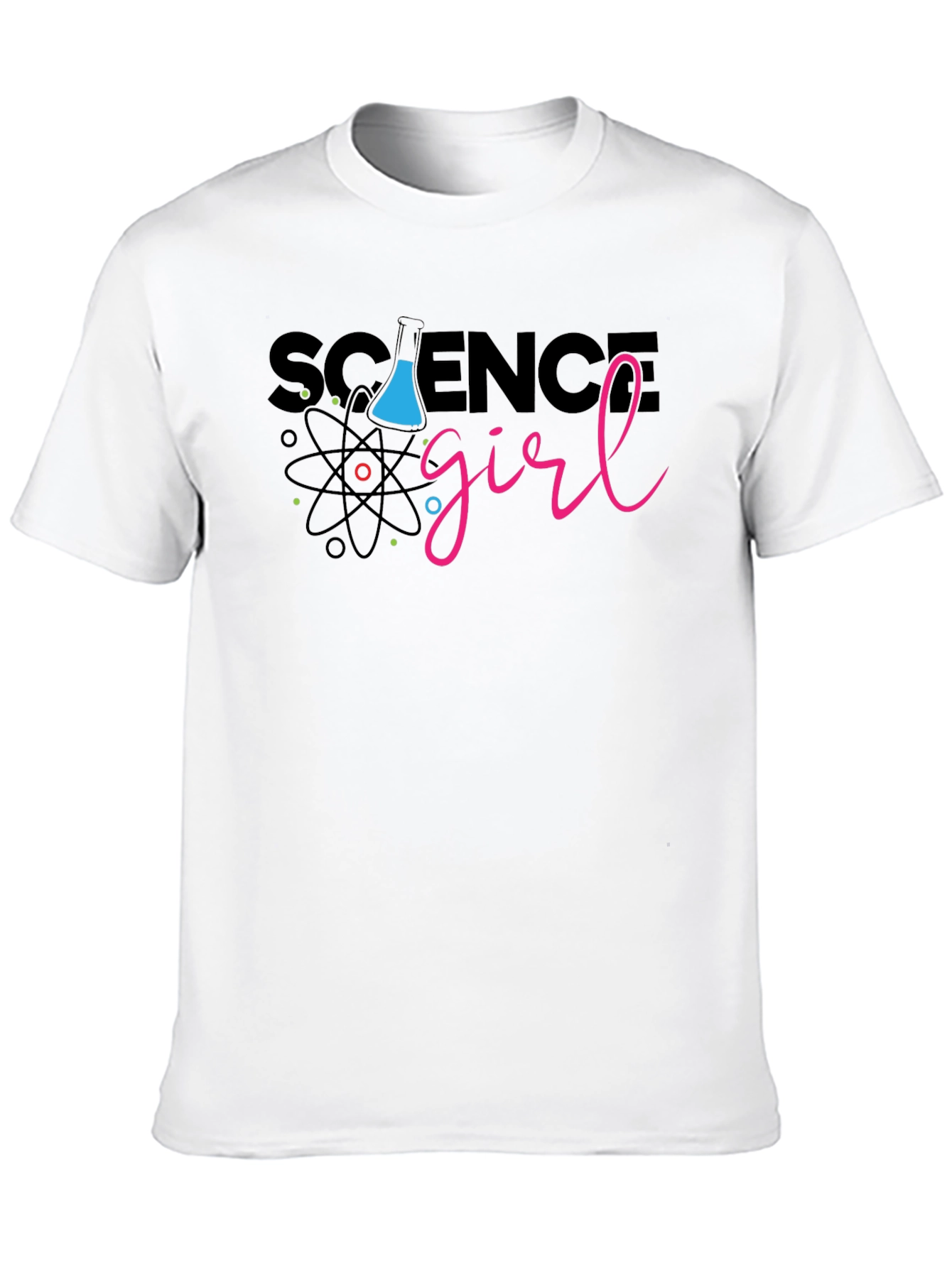 Science Girl T-Shirt - Black Cotton Tee