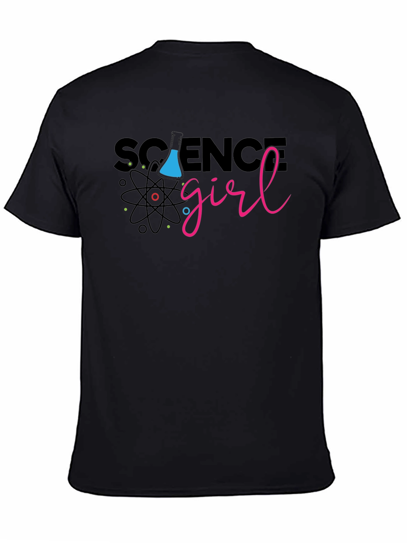 Science Girl T-Shirt - Black Cotton Tee
