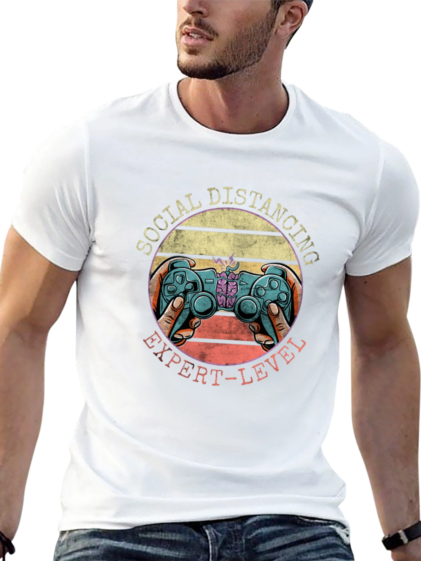 Social Distancing Expert Gamer T-Shirt