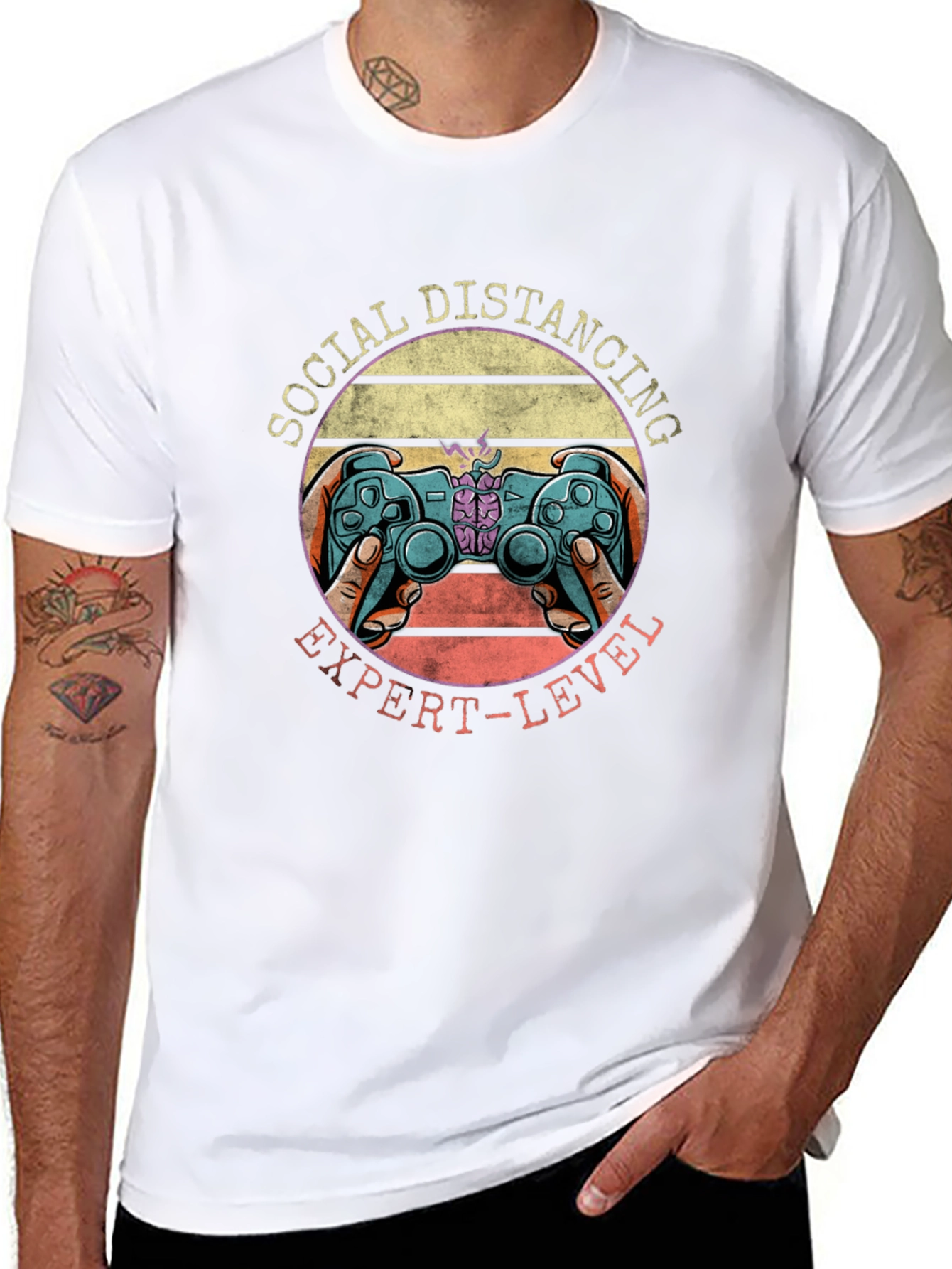 Social Distancing Expert Gamer T-Shirt