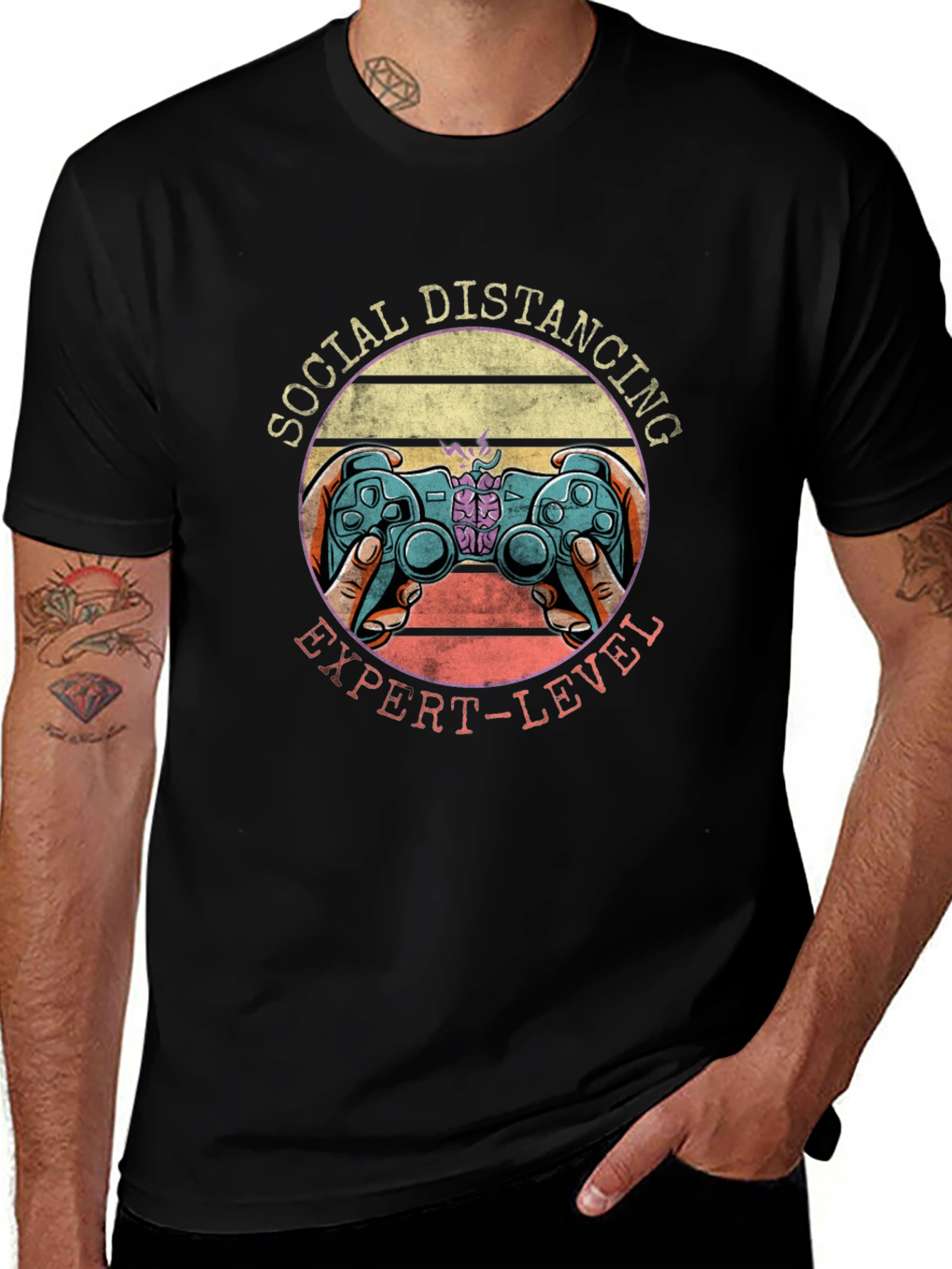 Social Distancing Expert Gamer T-Shirt