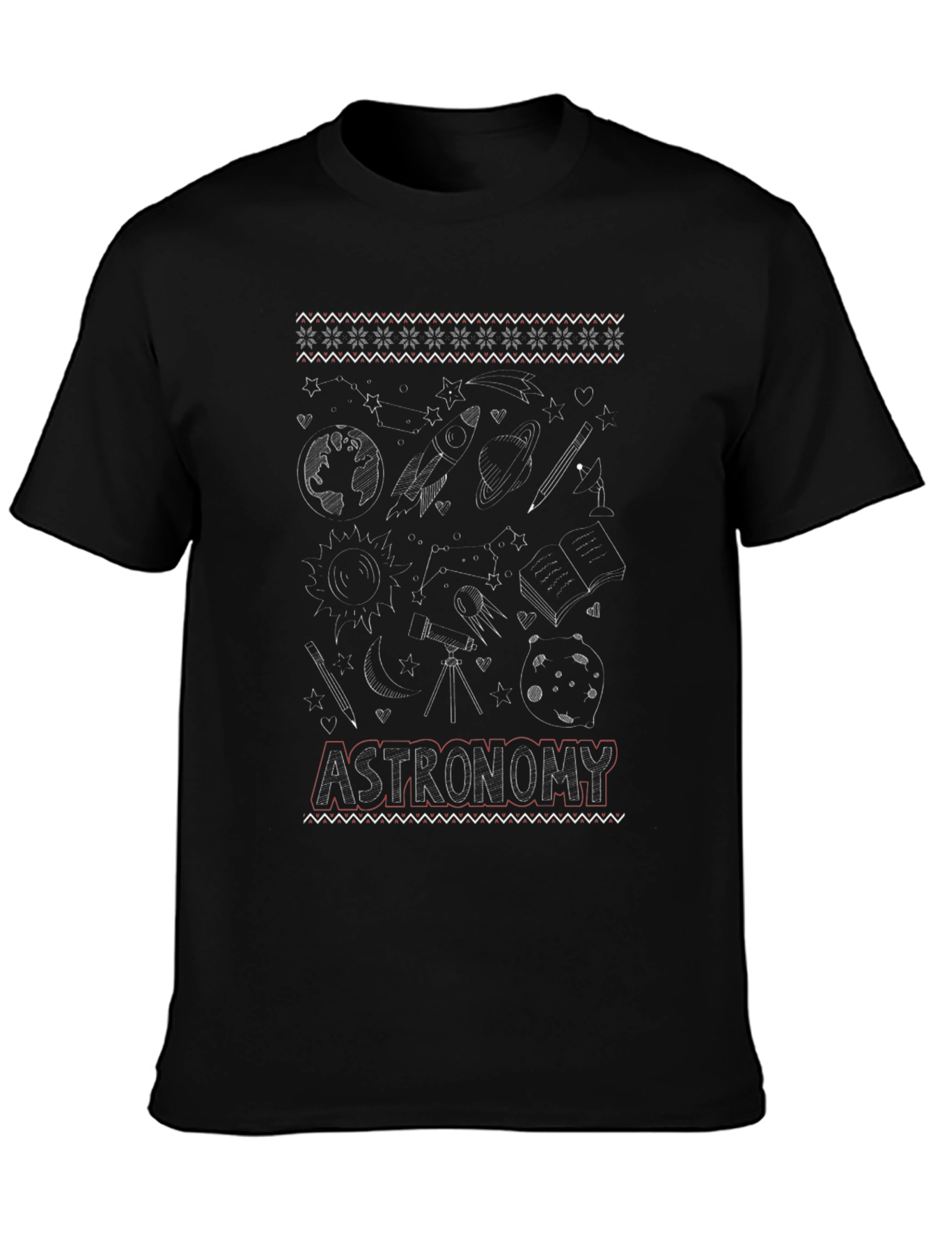Astronomy Themed Graphic T-Shirt