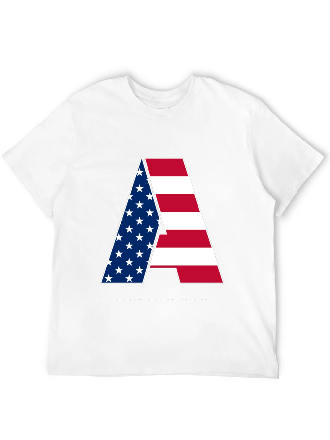American Flag Letter Graphic Tee