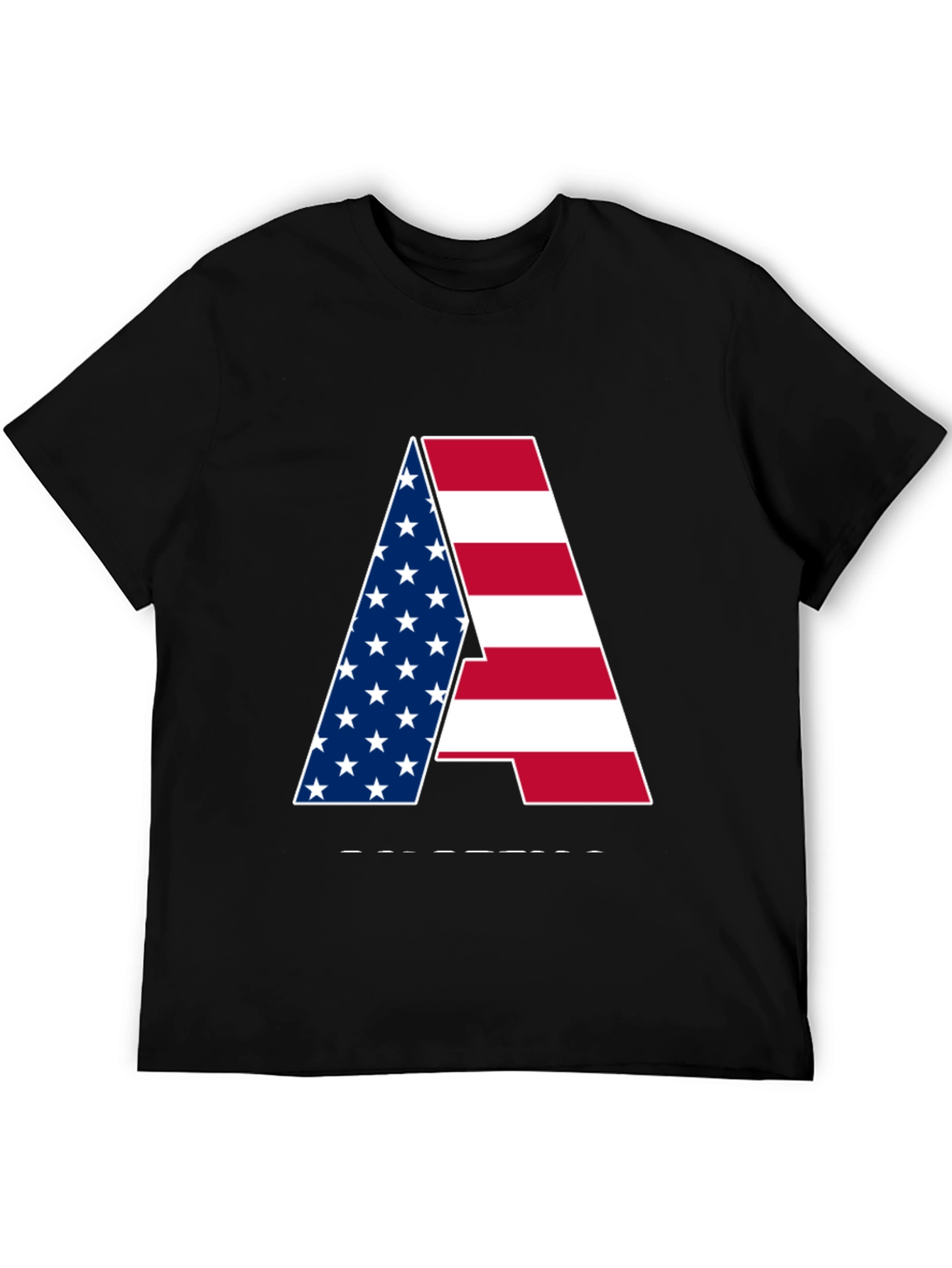 American Flag Letter Graphic Tee