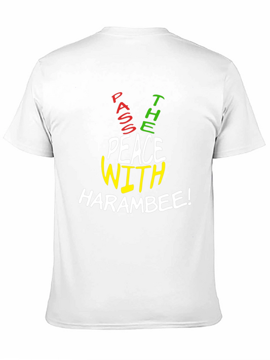 Pass the Peace with Harambe Black T-Shirt