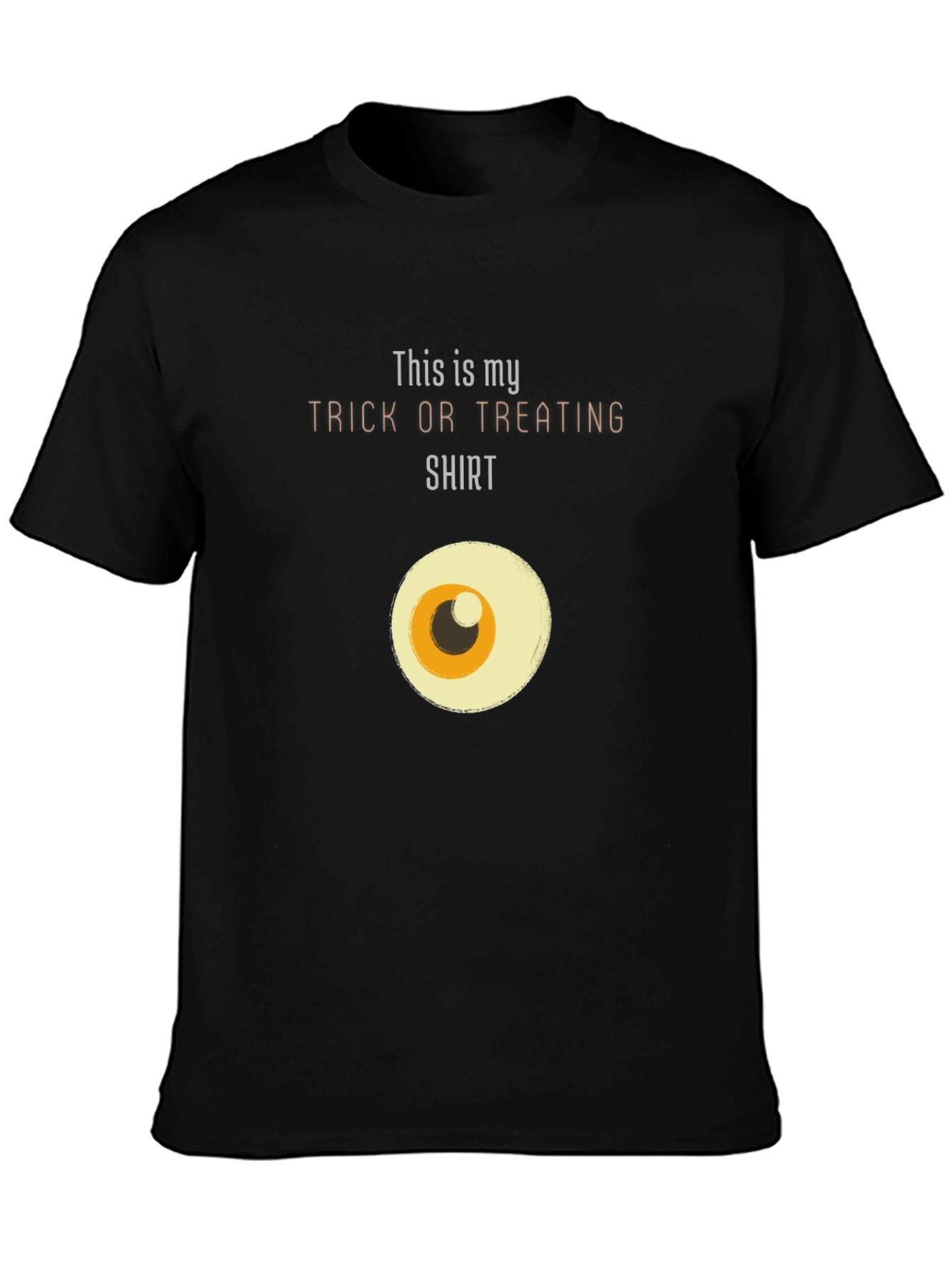 Funny Halloween Eyeball Trick or Treat Graphic Tee