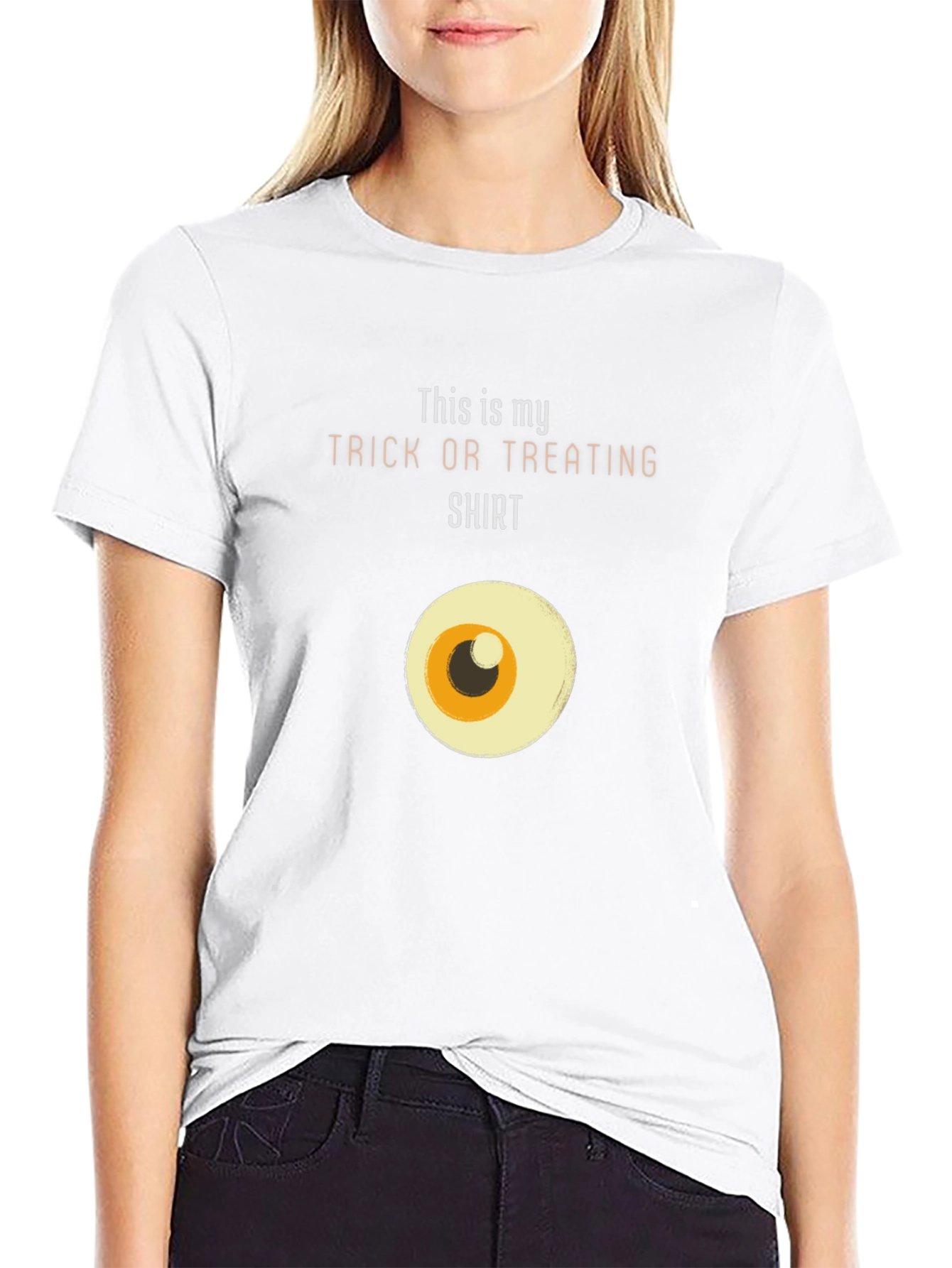 Funny Halloween Eyeball Trick or Treat Graphic Tee