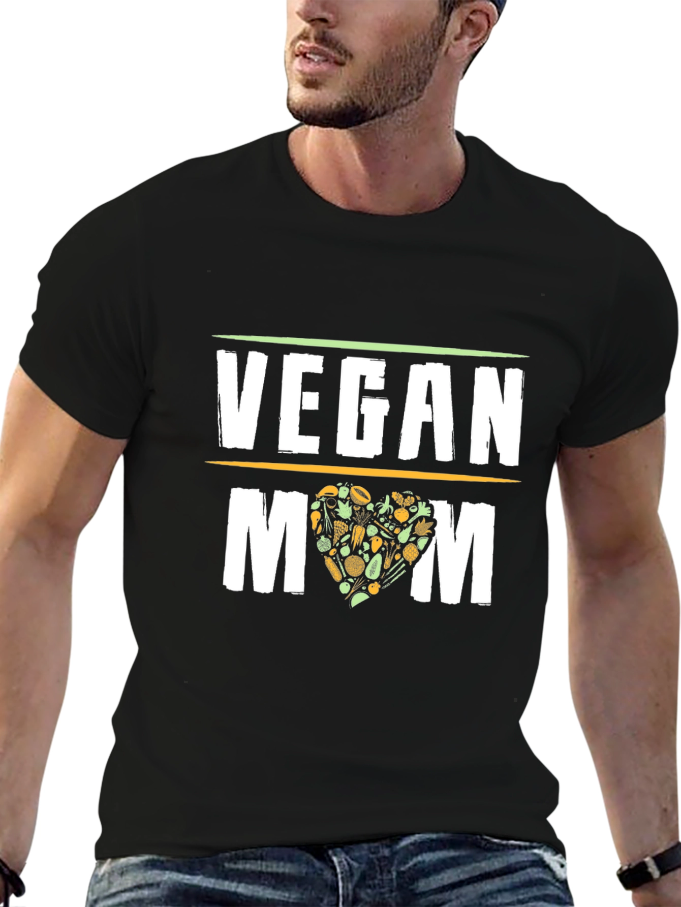 Vegan Mom T-Shirt - Black Graphic Tee