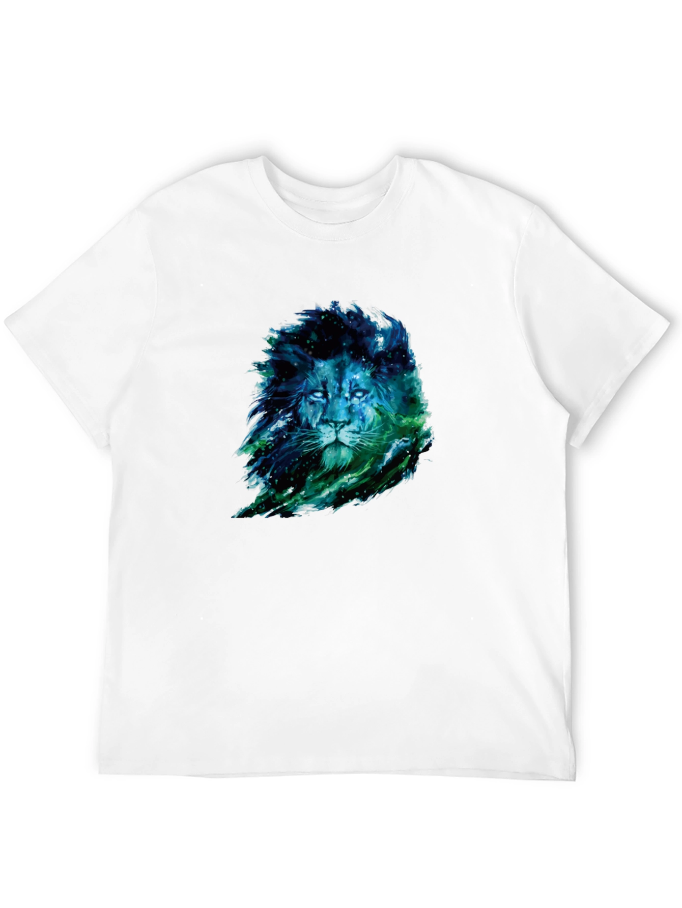 Lion Nebula Graphic Print Black T-Shirt