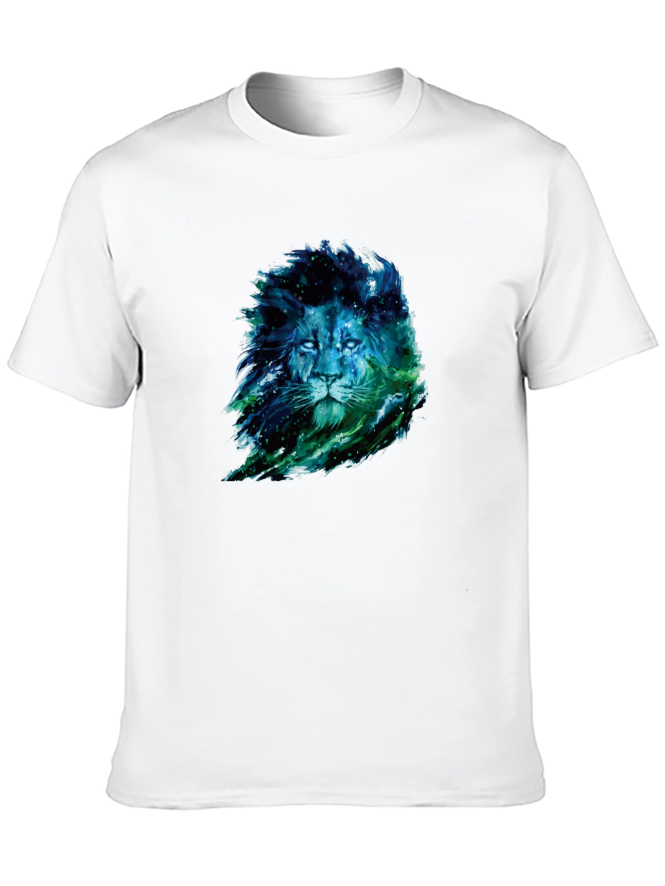 Lion Nebula Graphic Print Black T-Shirt