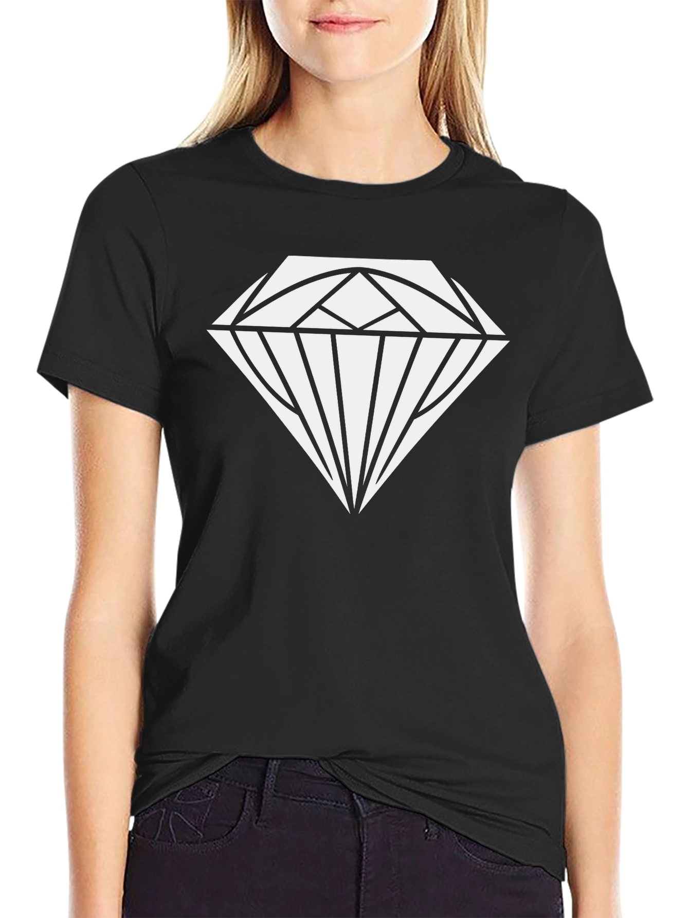 Diamond Graphic Black T-Shirt