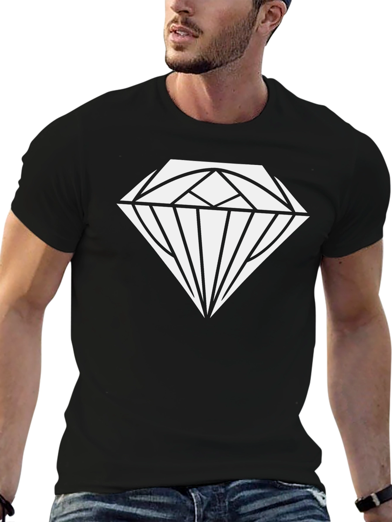 Diamond Graphic Black T-Shirt