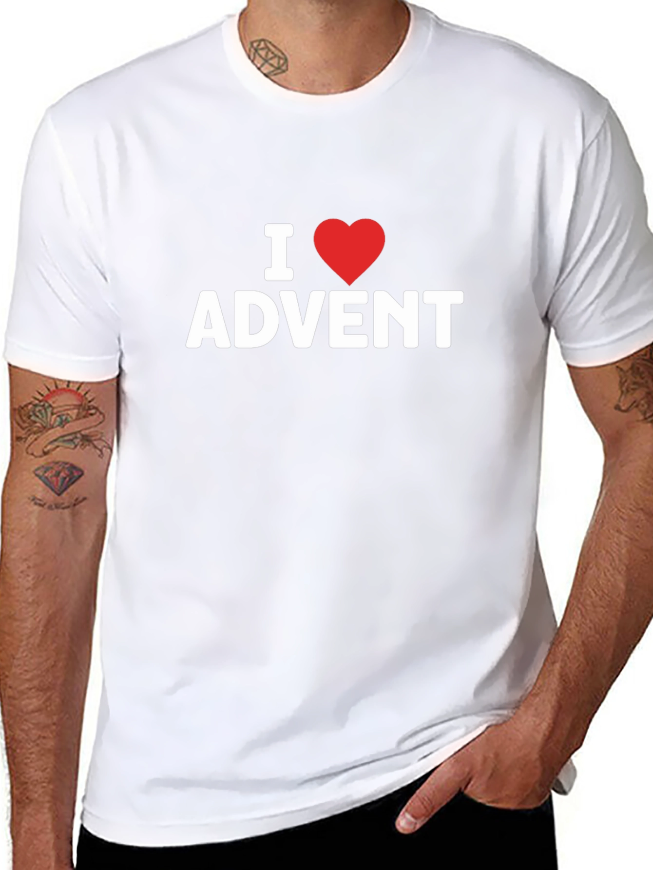 I Heart Advent Black T-Shirt
