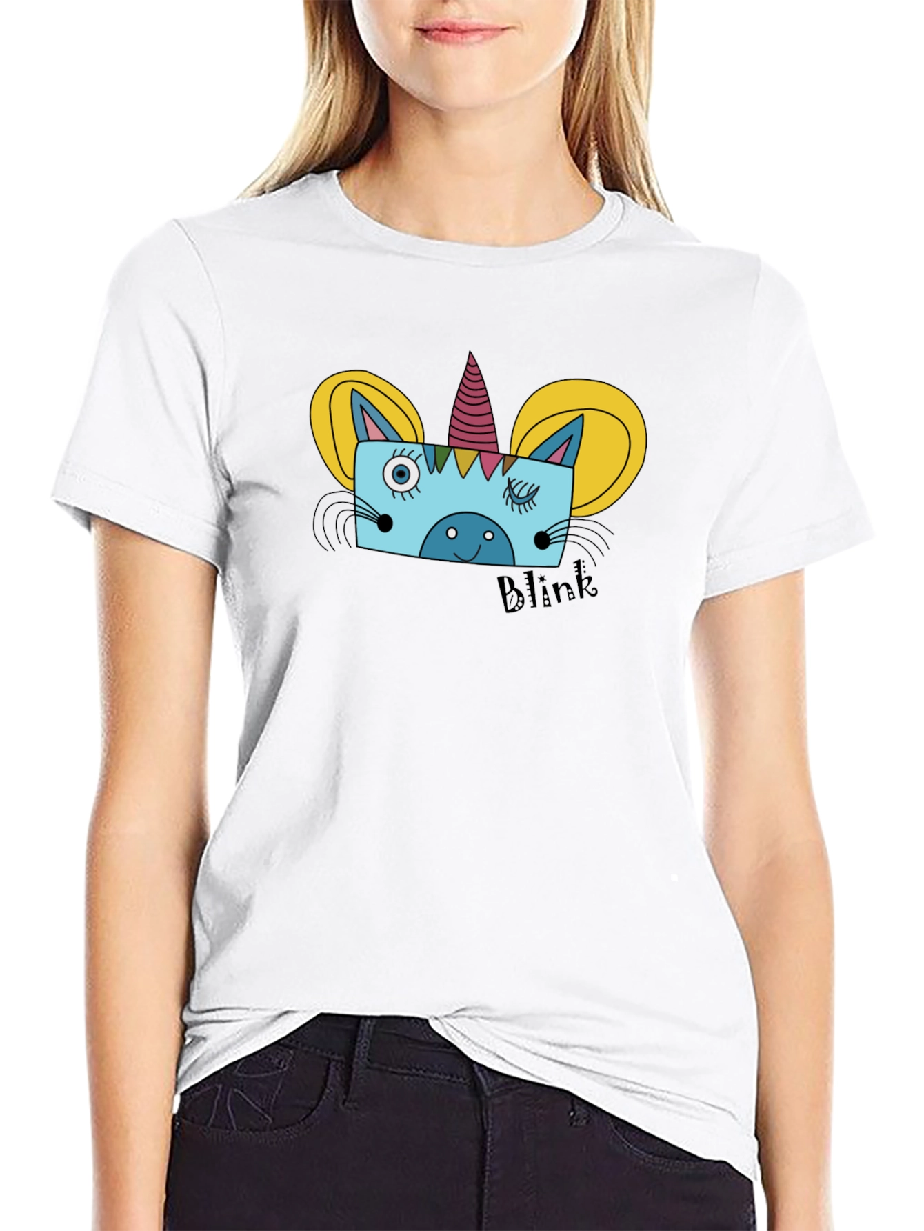 Unicorn Graphic T-Shirt Funny Blink Tee