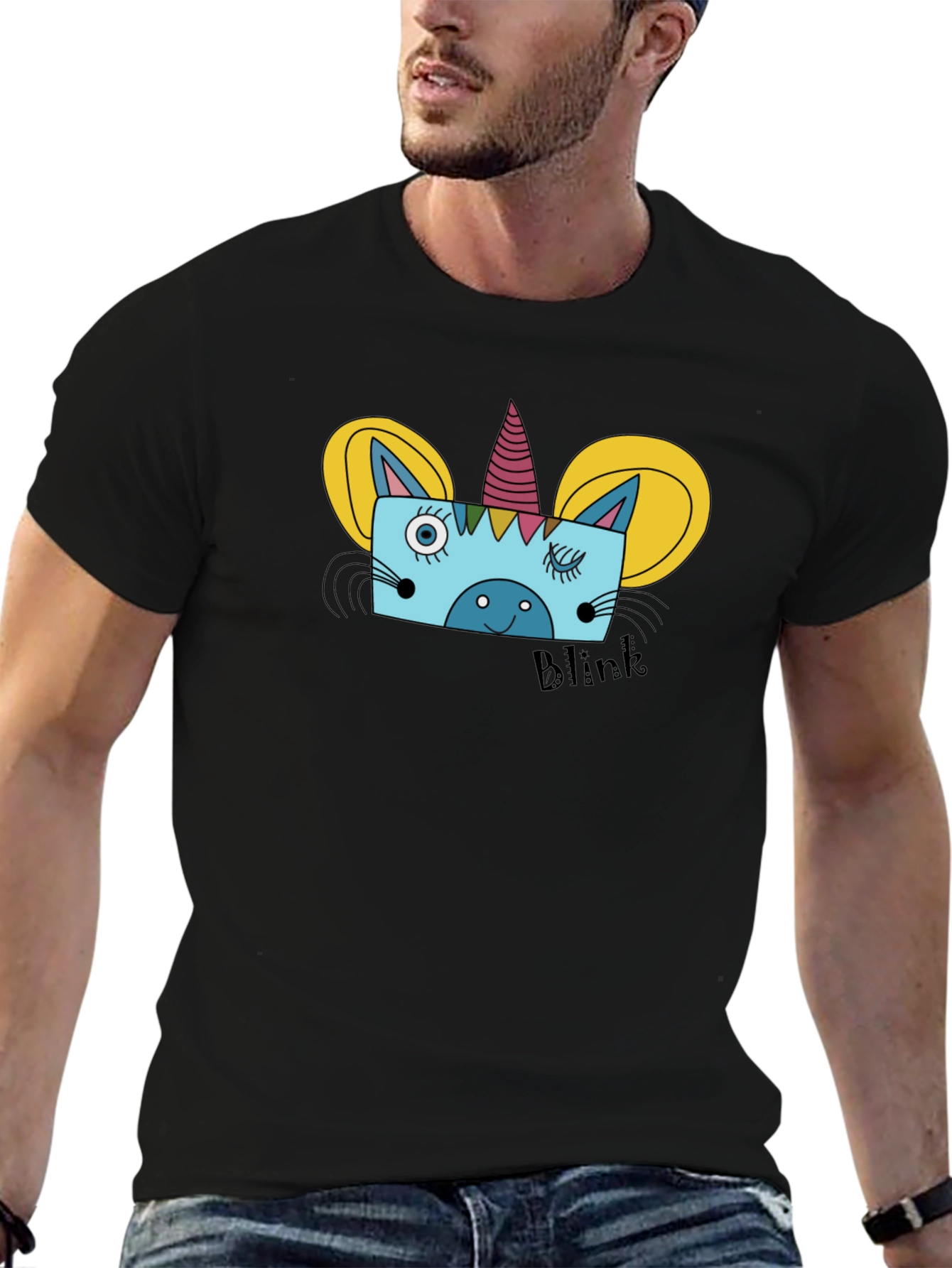 Unicorn Graphic T-Shirt Funny Blink Tee