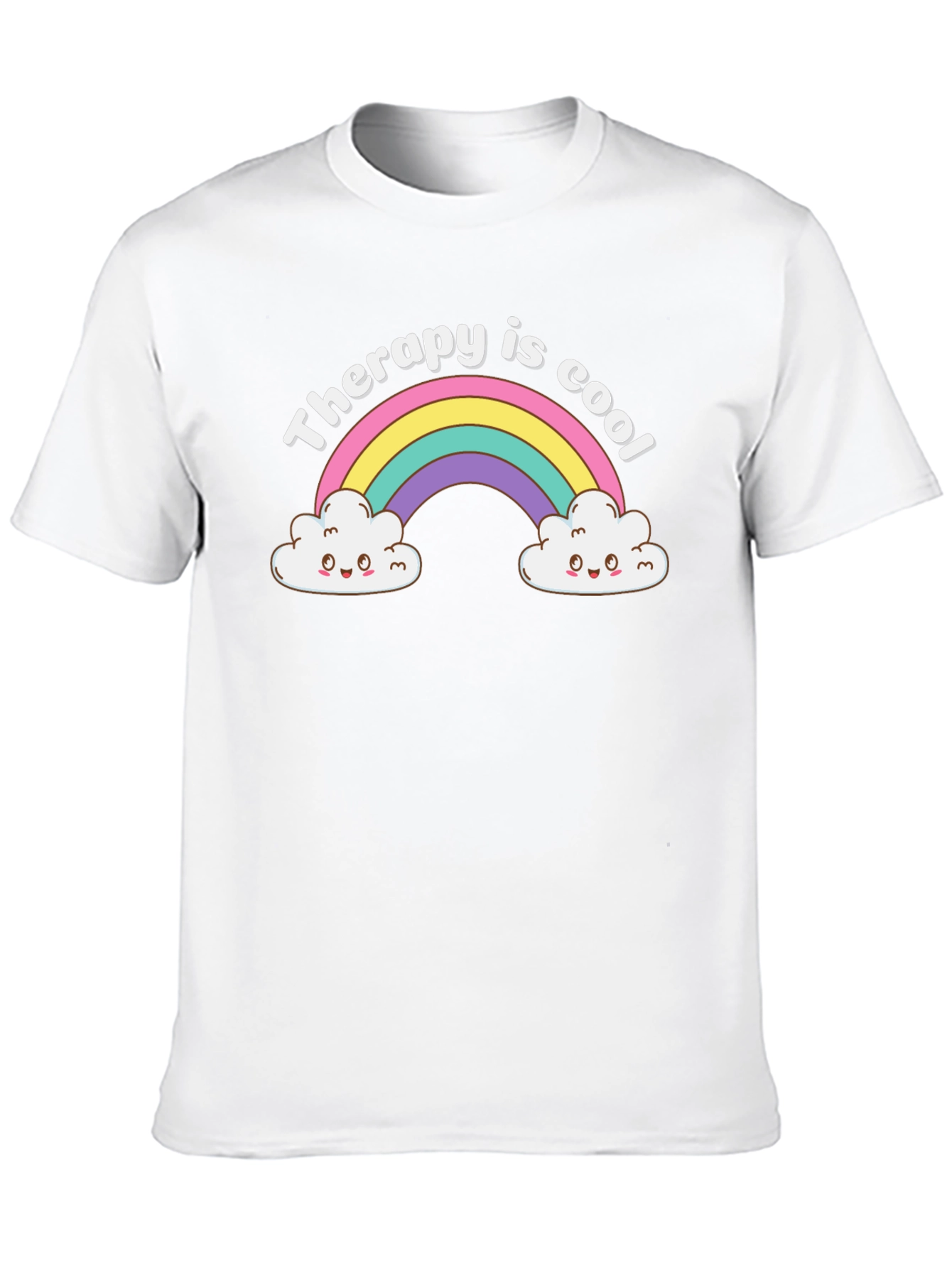 Therapy is Cool Rainbow Graphic Tee