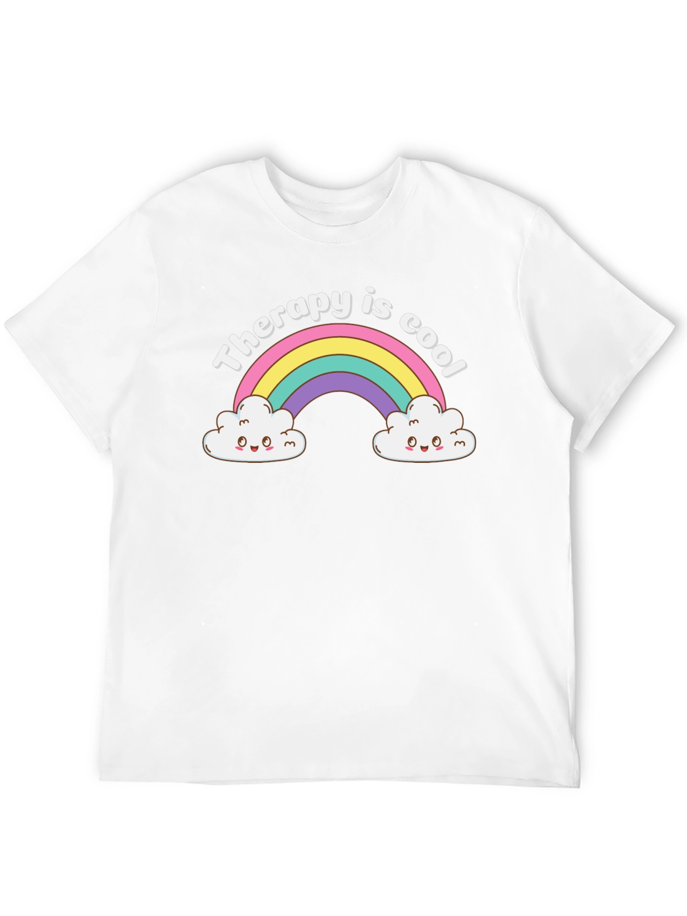 Therapy is Cool Rainbow Graphic Tee