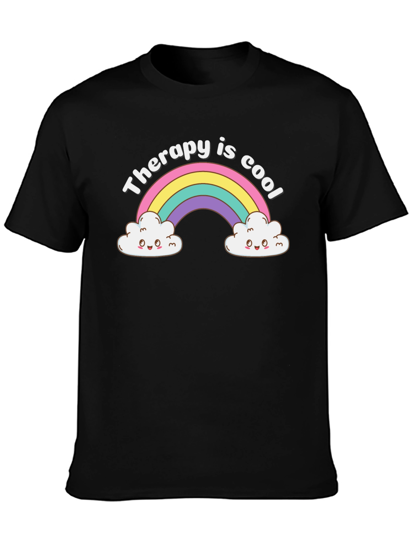 Therapy is Cool Rainbow Graphic Tee
