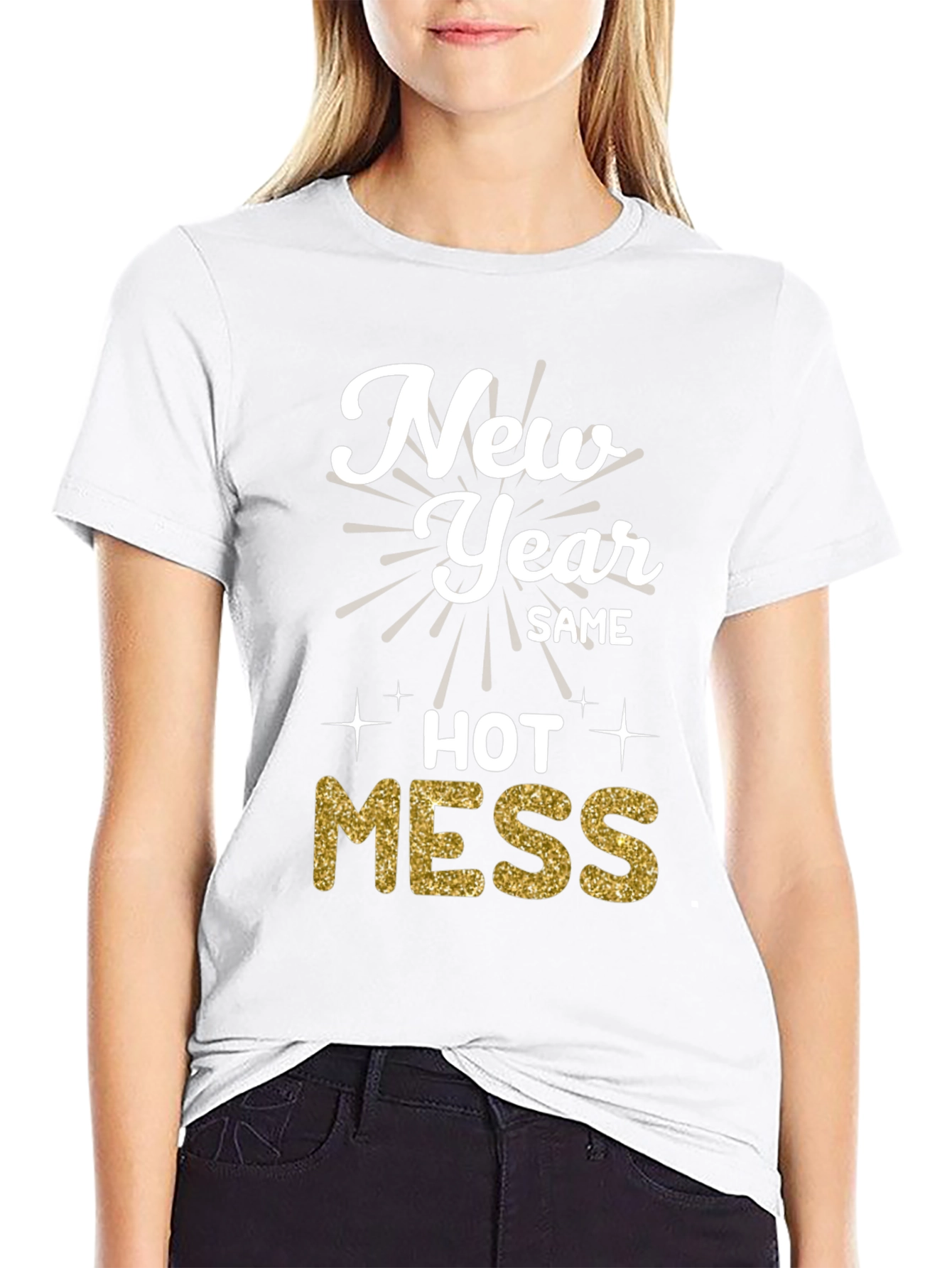 New Year Same Hot Mess Graphic T-Shirt