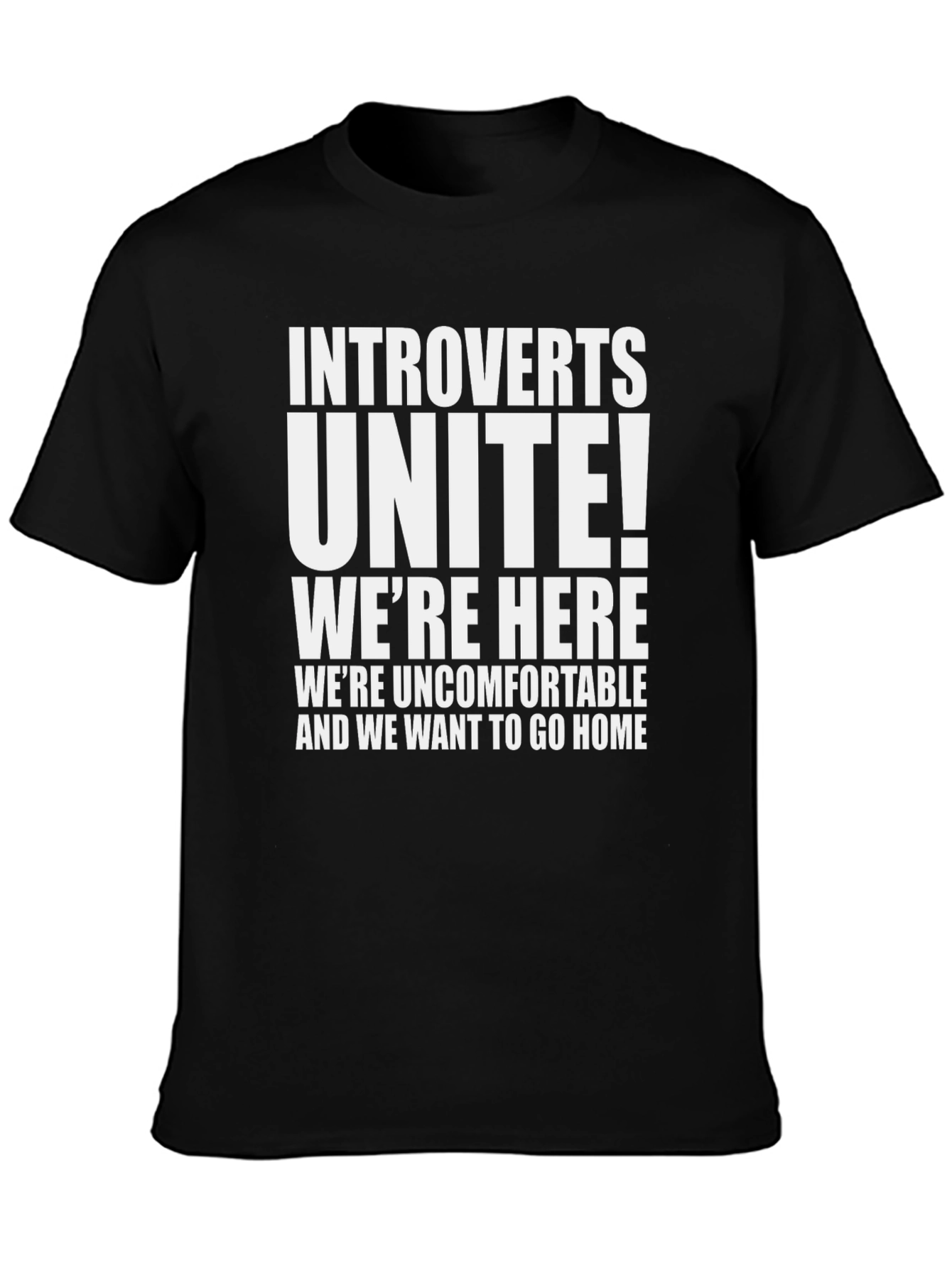 Introverts Unite Black Graphic Tee
