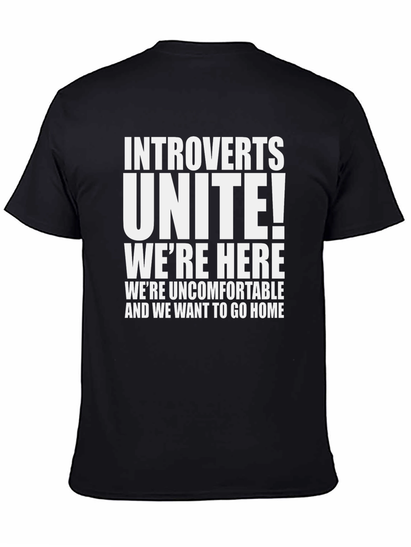 Introverts Unite Black Graphic Tee