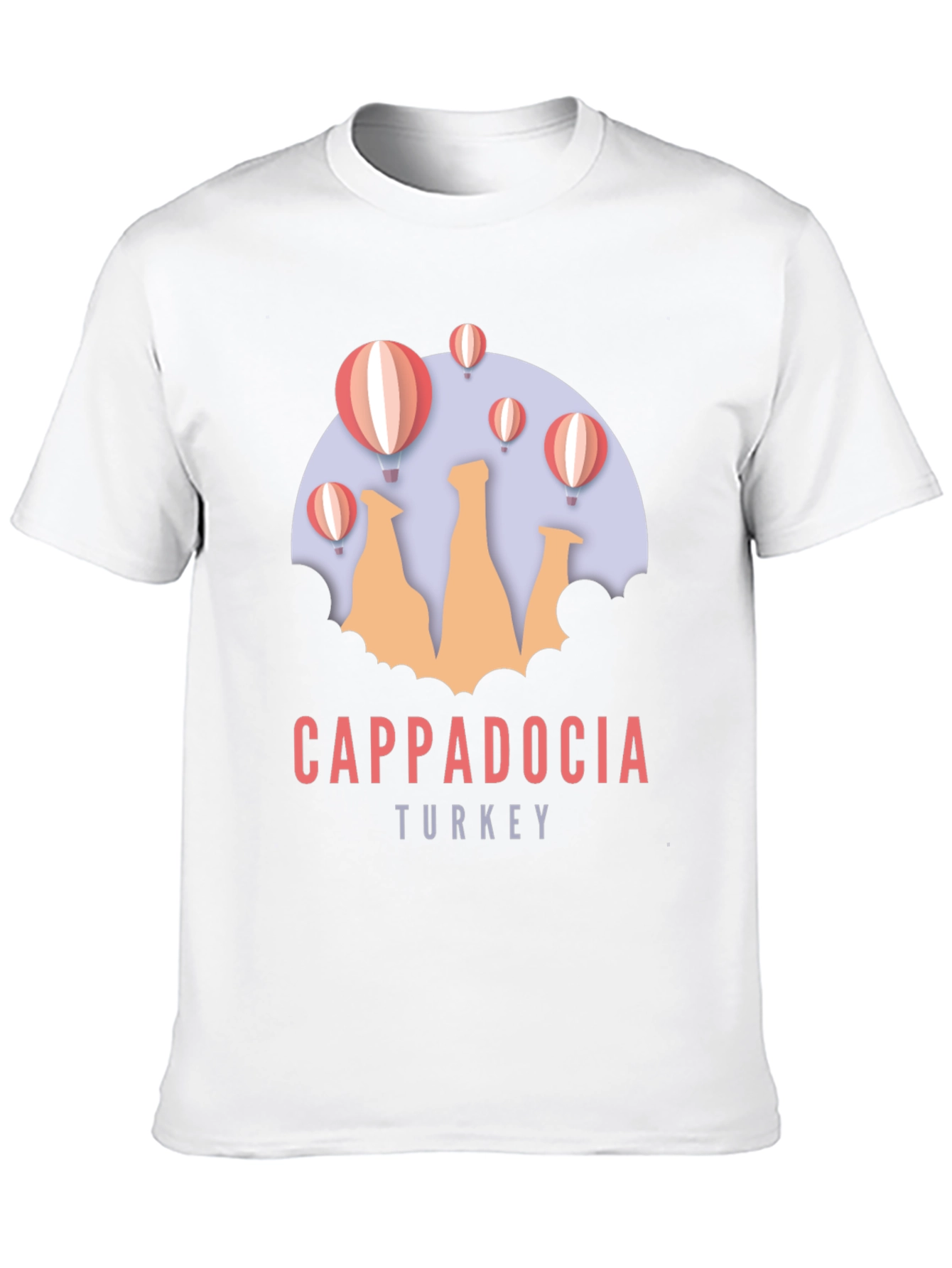 Cappadocia Turkey Graphic T-Shirt | Hot Air Balloon Design