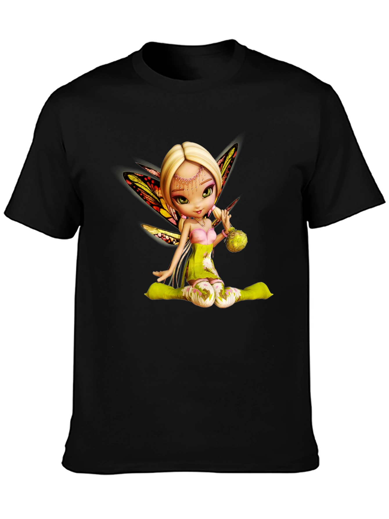 Fairy Graphic Tee - Whimsical Black T-Shirt
