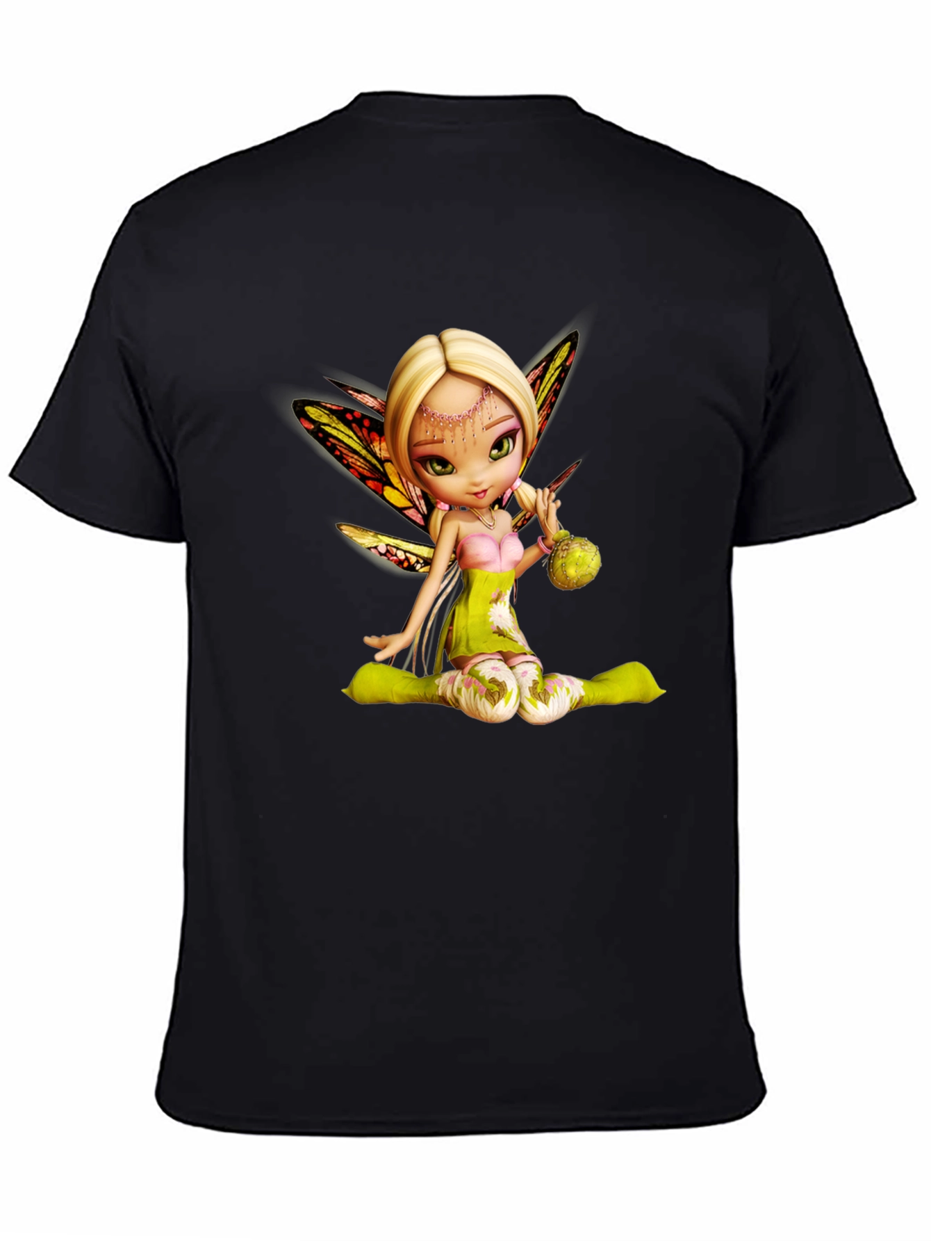 Fairy Graphic Tee - Whimsical Black T-Shirt