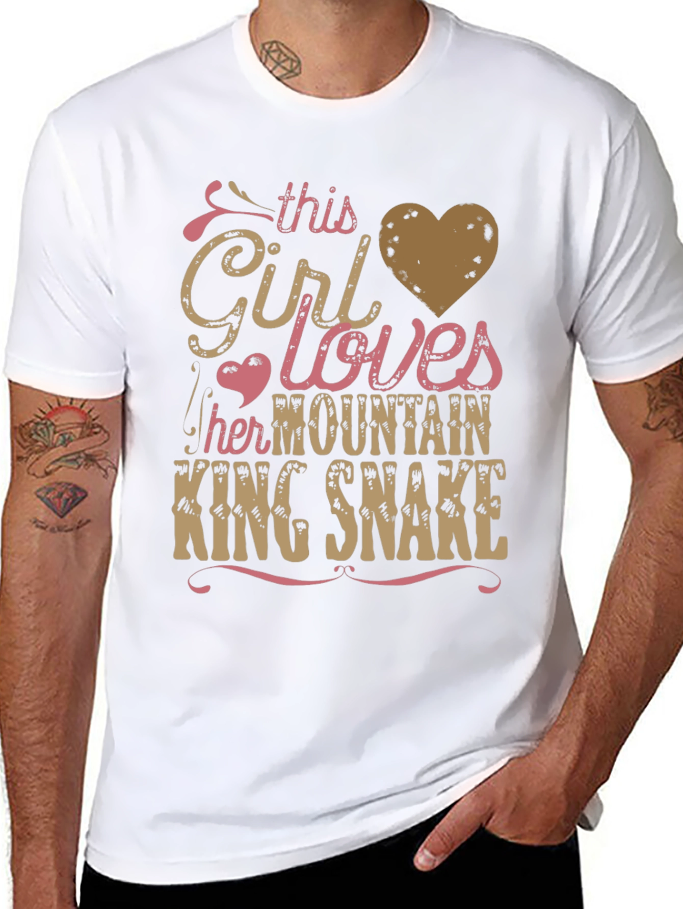 Girl Loves Mountain King Snake T-Shirt