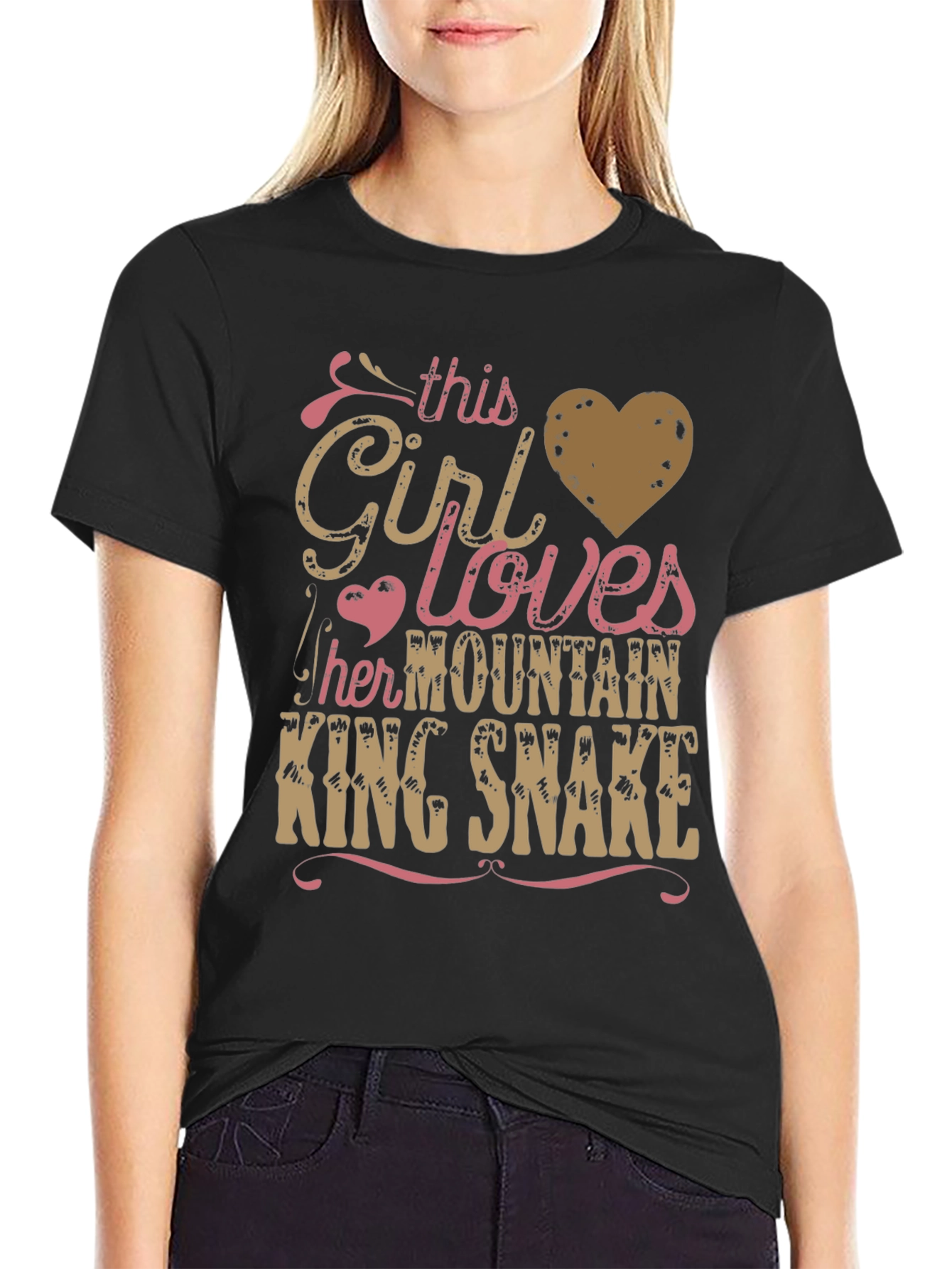 Girl Loves Mountain King Snake T-Shirt