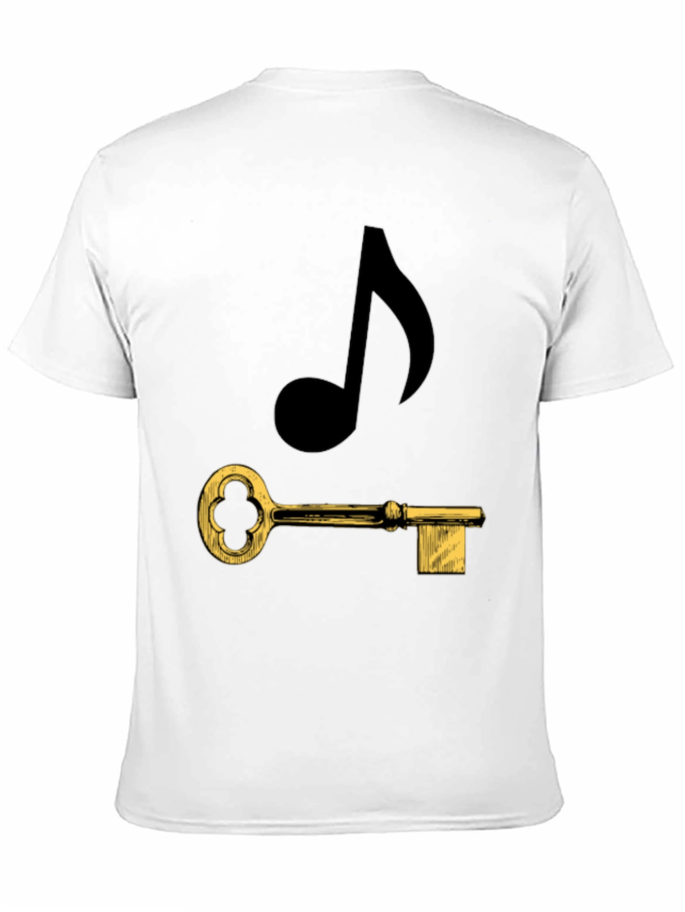 Music Key Graphic Tee - Black Cotton T-Shirt