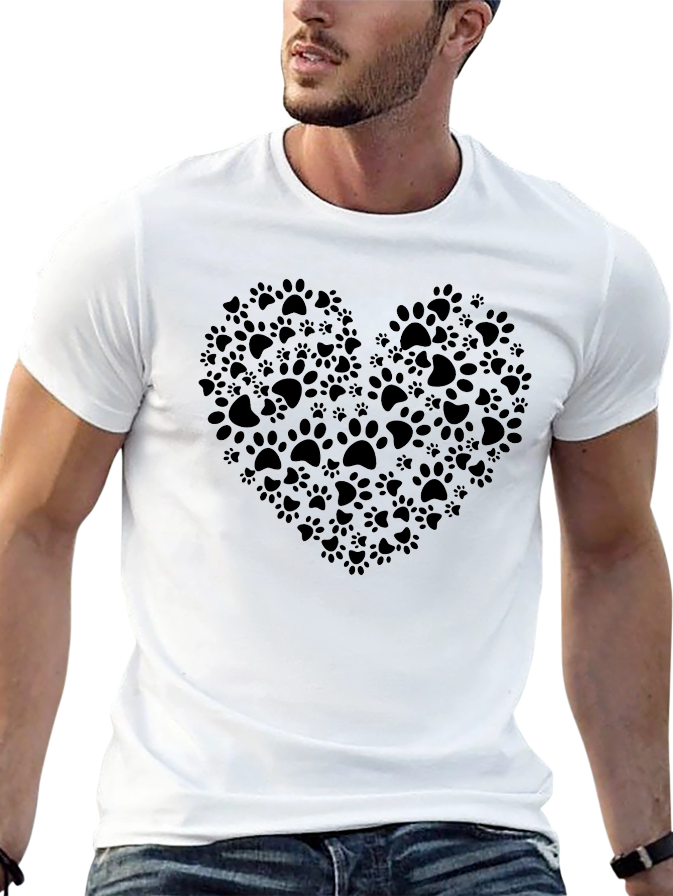 Paw Print Heart T-Shirt – Cute Animal Lover Tee