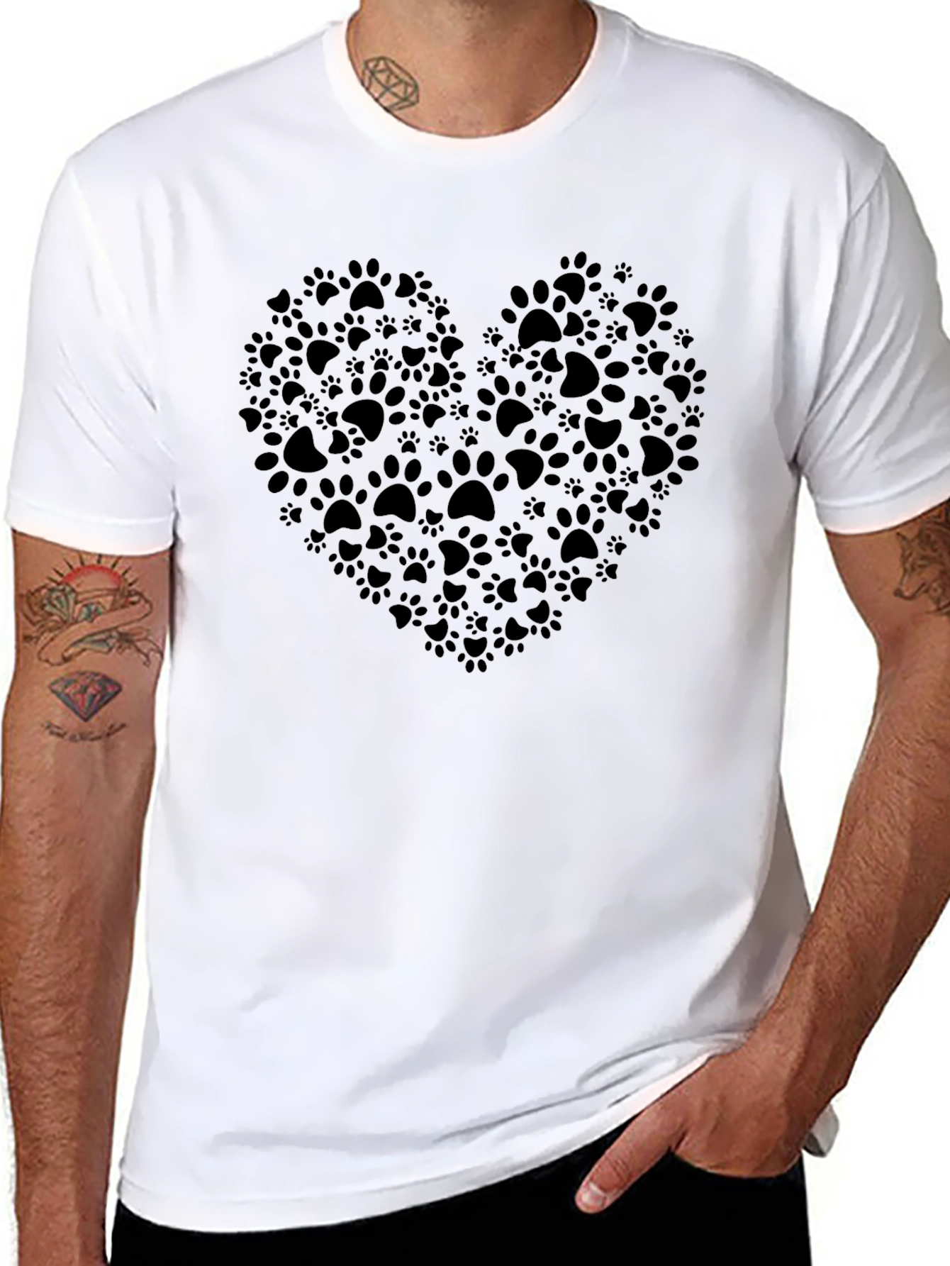 Paw Print Heart T-Shirt – Cute Animal Lover Tee