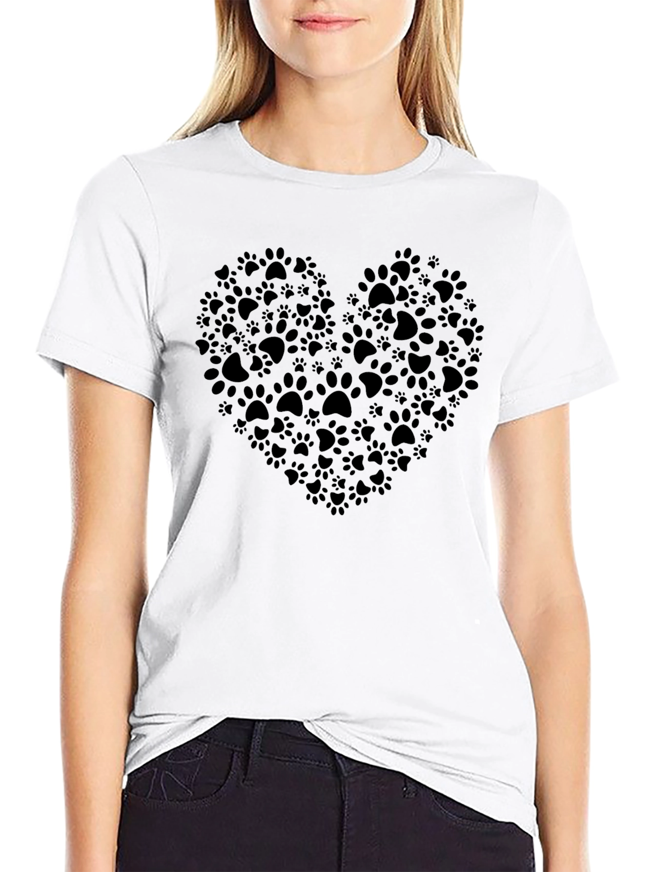 Paw Print Heart T-Shirt – Cute Animal Lover Tee