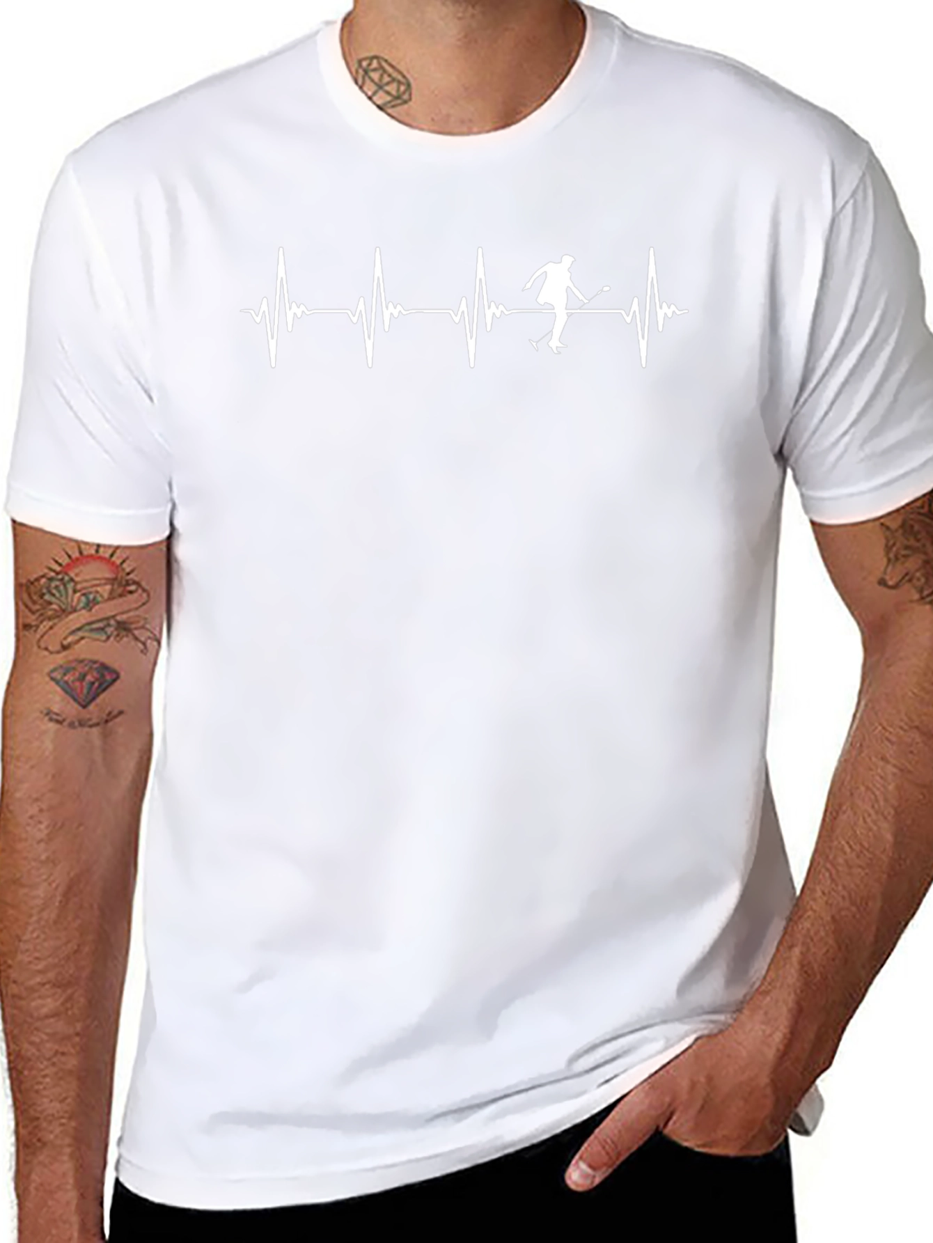 Tennis Heartbeat T-Shirt - Black