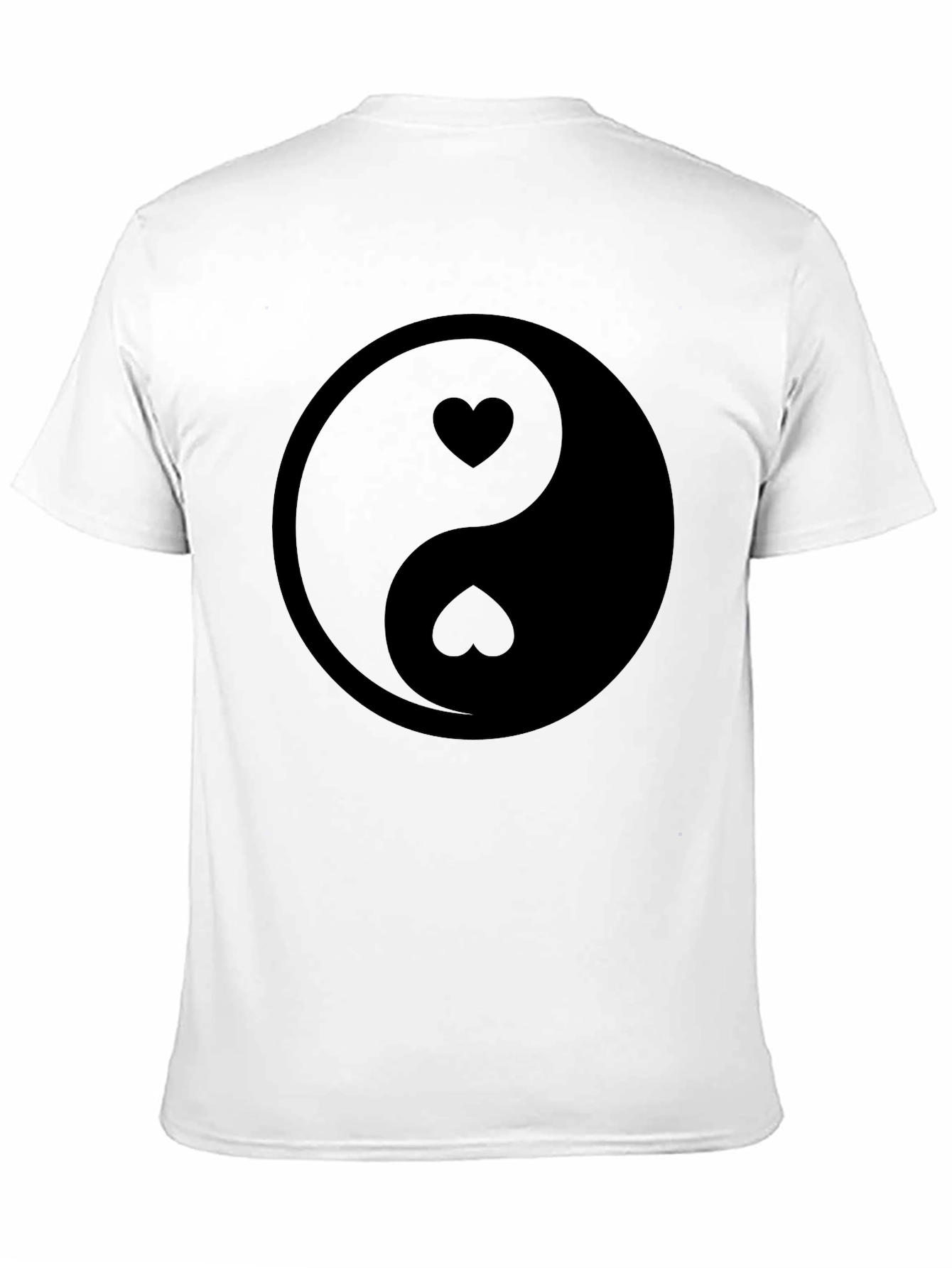Yin Yang Heart Graphic Tee - Stylish Unisex T-Shirt