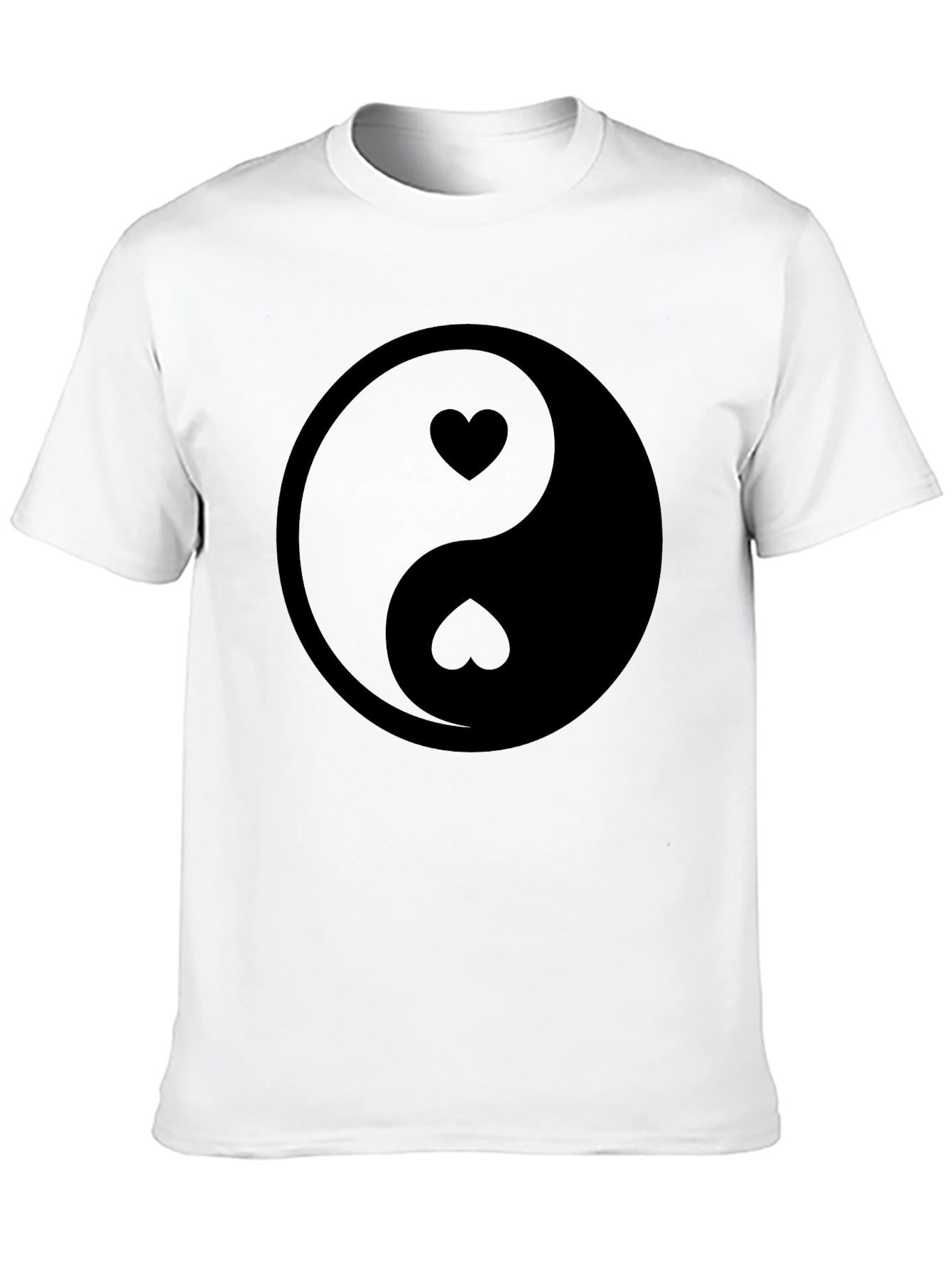 Yin Yang Heart Graphic Tee - Stylish Unisex T-Shirt