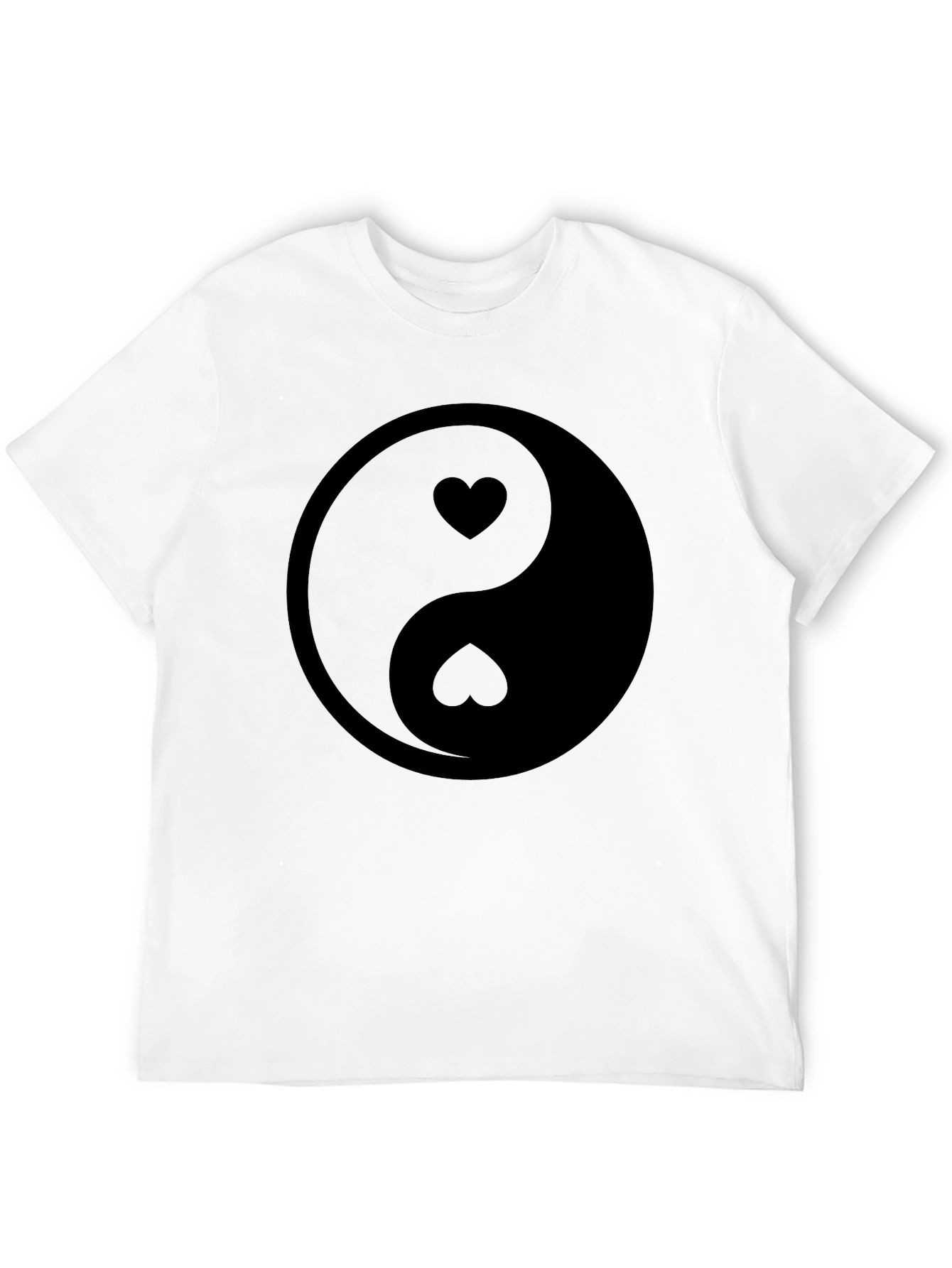 Yin Yang Heart Graphic Tee - Stylish Unisex T-Shirt