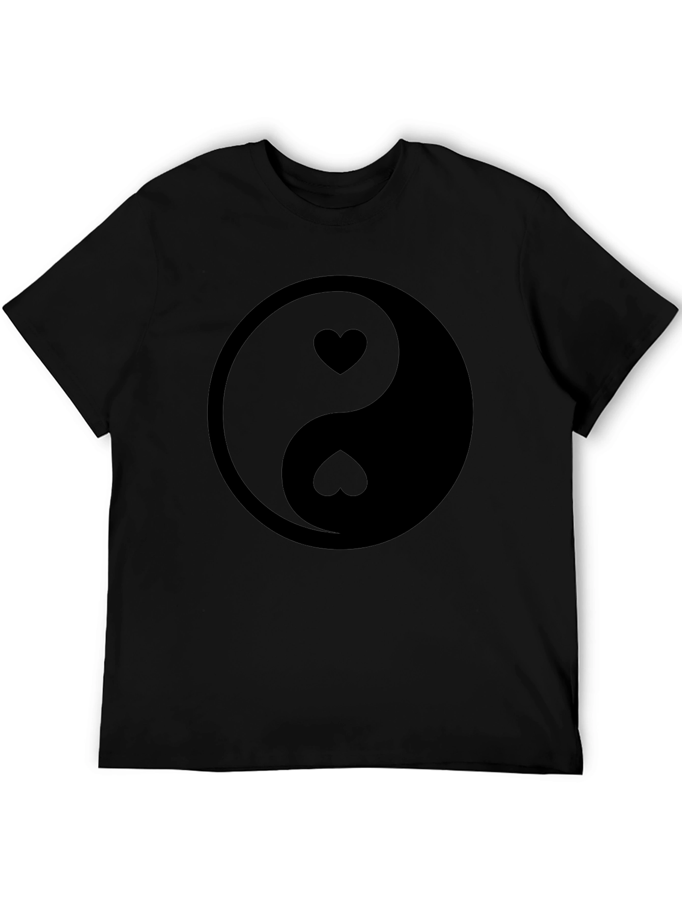 Yin Yang Heart Graphic Tee - Stylish Unisex T-Shirt