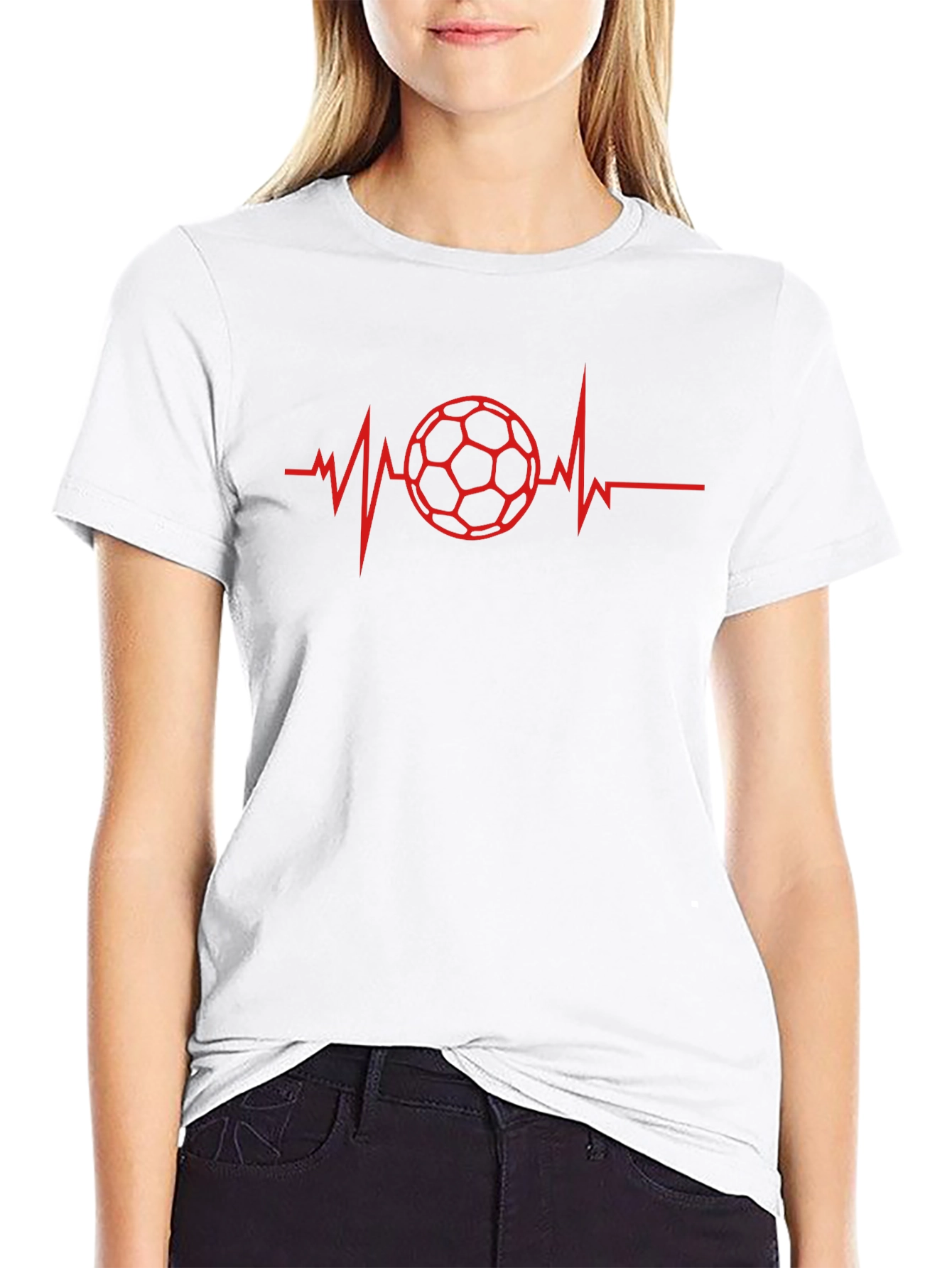 Soccer Heartbeat T-Shirt - Sporty Graphic Tee